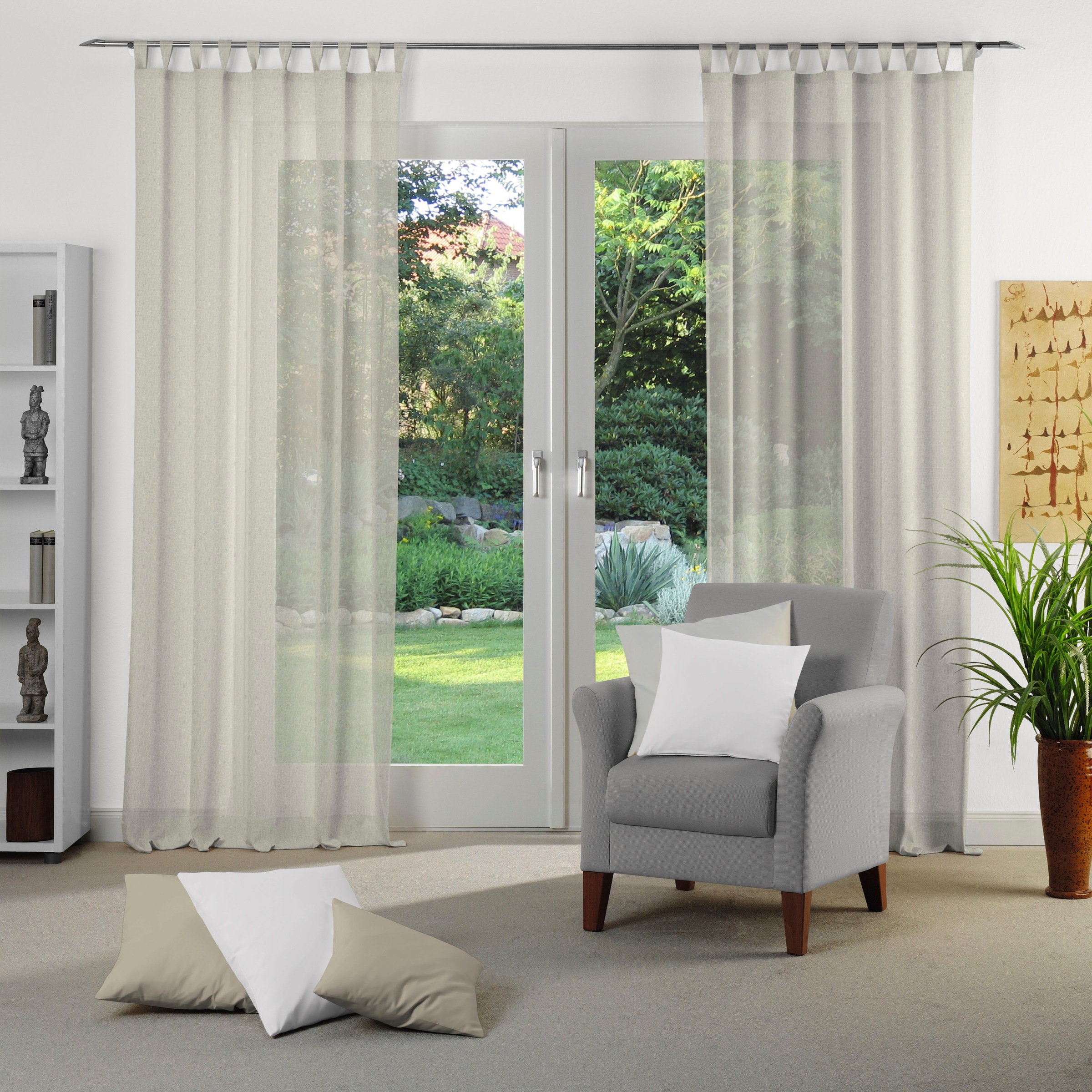 andas Vorhang »Elby 1«, (1 St.), transparent, basic, monochrom, bis 295 cm günstig online kaufen