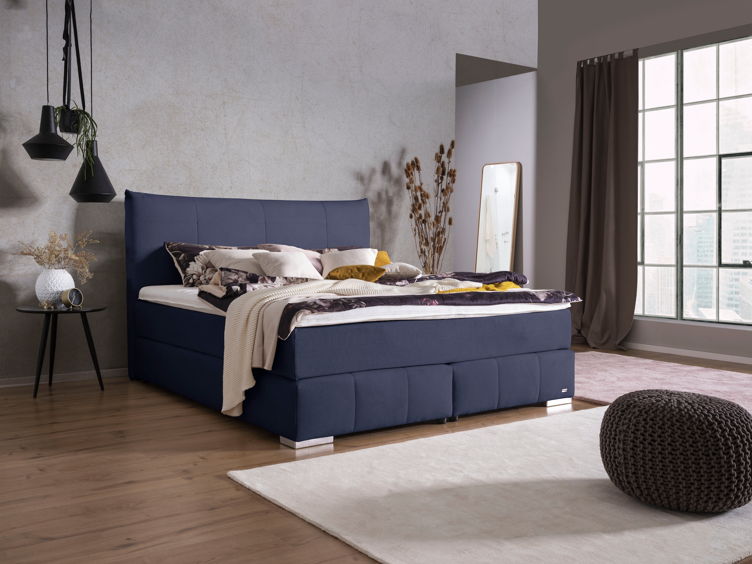alina Boxspringbett »Luga«, 188 cm breit, inkl. Matratze und Komfortschaum-Topper