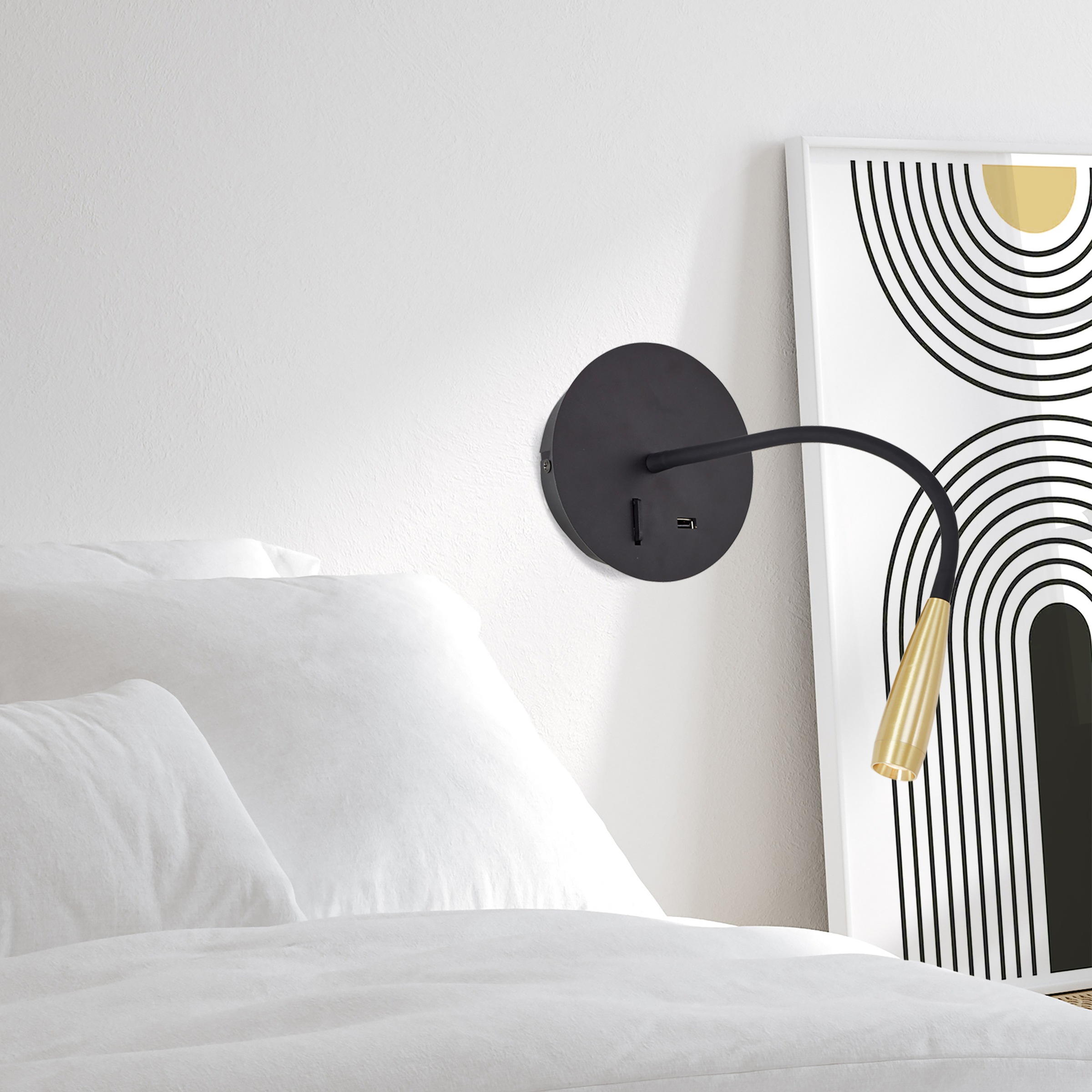 Brilliant LED Wandstrahler »Jutta«, mit Flexarm und Schalter günstig online kaufen