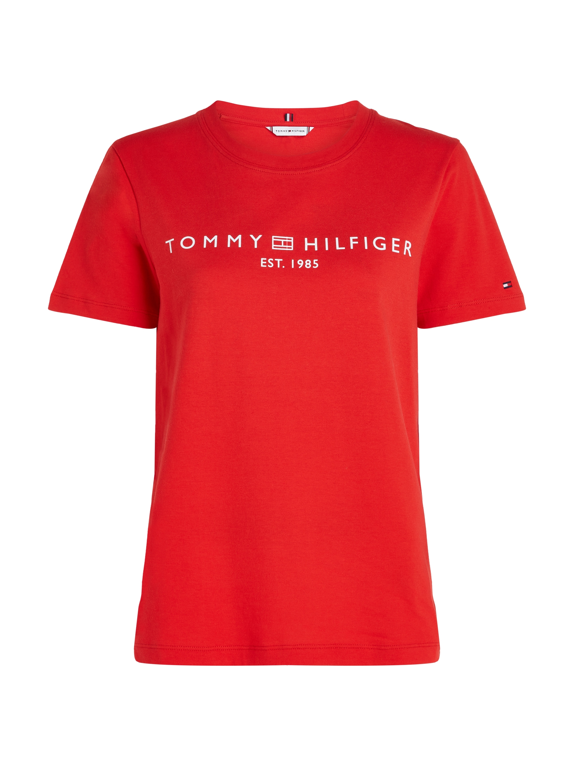 Tommy Hilfiger Kurzarmshirt »REG CORP LOGO C-NK SS« Baumwolle