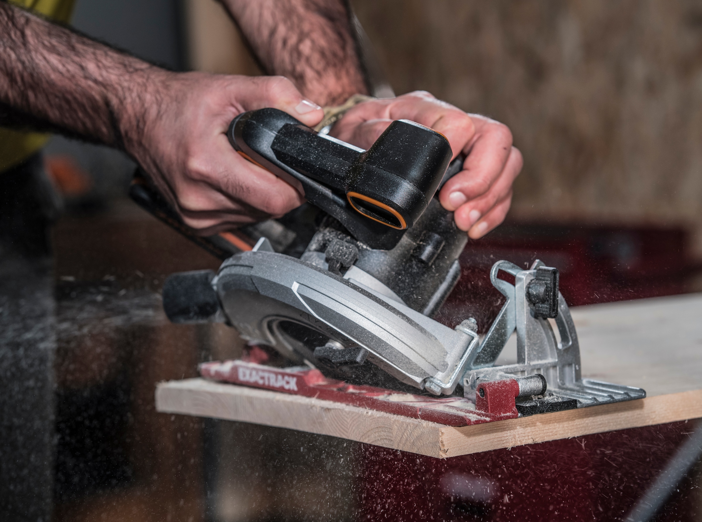 Worx Akku-Handkreissäge »WX530.9«, Absaug-Adapter, Gehrungschnitt, 165 mm Sägeblatt, ohne Akku&Ladegerät