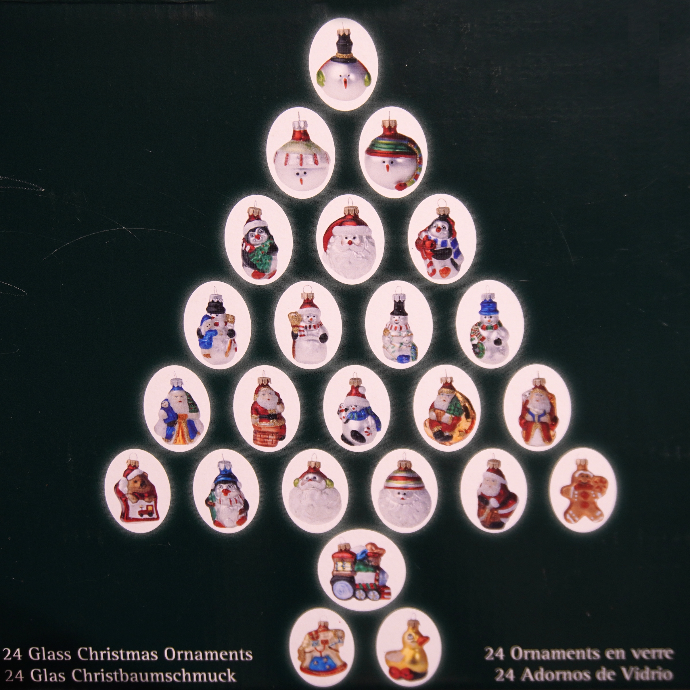 Krebs Glas Lauscha Adventskalender »Weihnachtsdeko mit schönen Figuren, ca.4-5cm« für Erwachsene mit Weihnachtsbaumschmuck aus Glas, handdekoriert und mundgeblasen