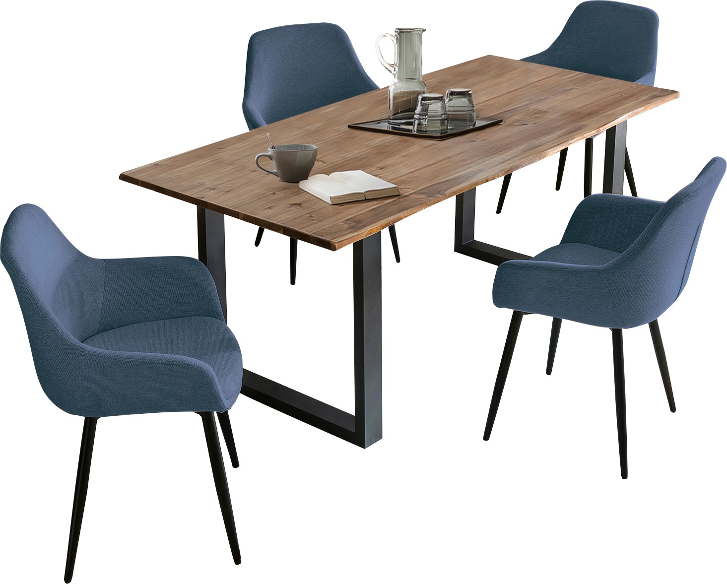 SalesFever Essgruppe, (Set, 5 tlg.), Tischplatte behandelt mit OSMO Hartwachs-Öl in seidenmattem Finish