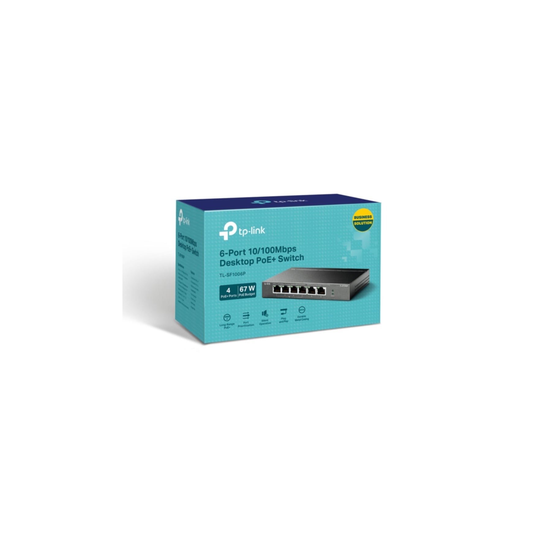 TP-Link Netzwerk-Switch »6-Port 10/100Mbit/s-Desktop-Switch mit 4-Port PoE+«