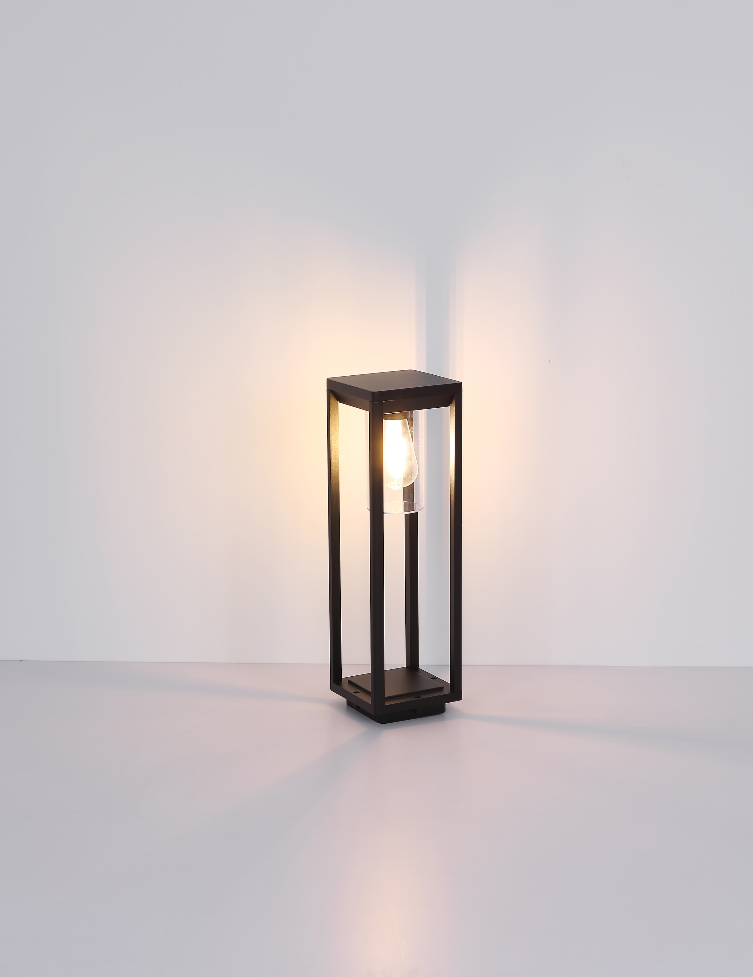 GLOBO LIGHTING Außen-Stehlampe »CANDELA« E27 1 Stk. Außenleuchte Schwarz, Sockelleuchte, IP44, E27 LED 15W