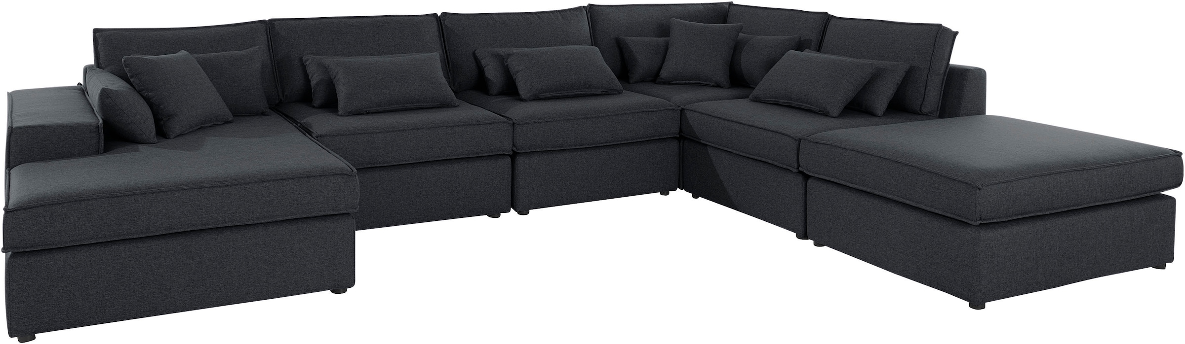 OTTO home Wohnlandschaft »Florid U-Form« 6 Teile, bestehend aus Modulen, vi günstig online kaufen