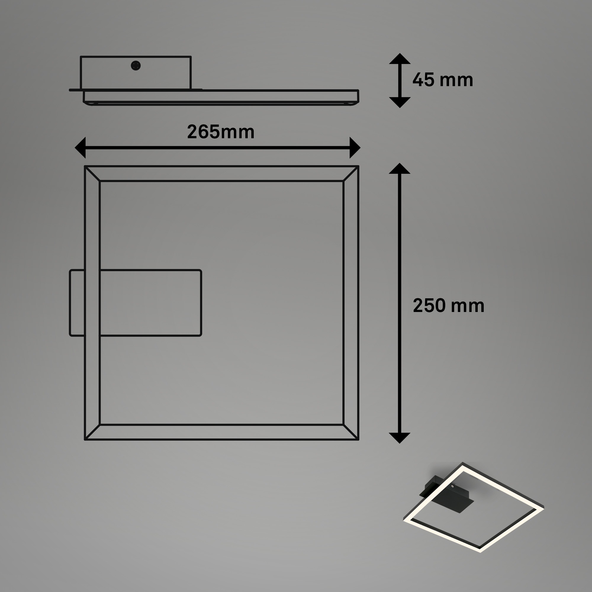 Briloner Leuchten Deckenleuchte »Frame NICI«