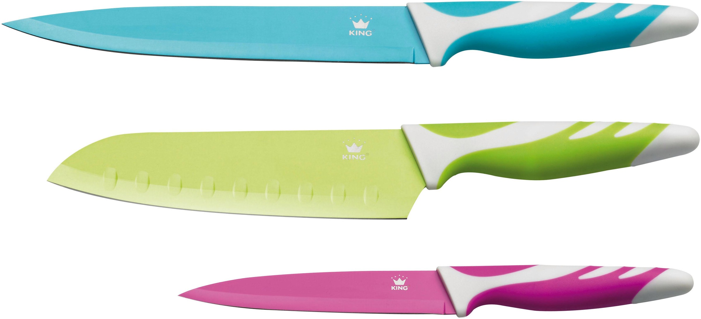 KING Messer-Set mit beschichteten Klingen, 3-teilig günstig online kaufen