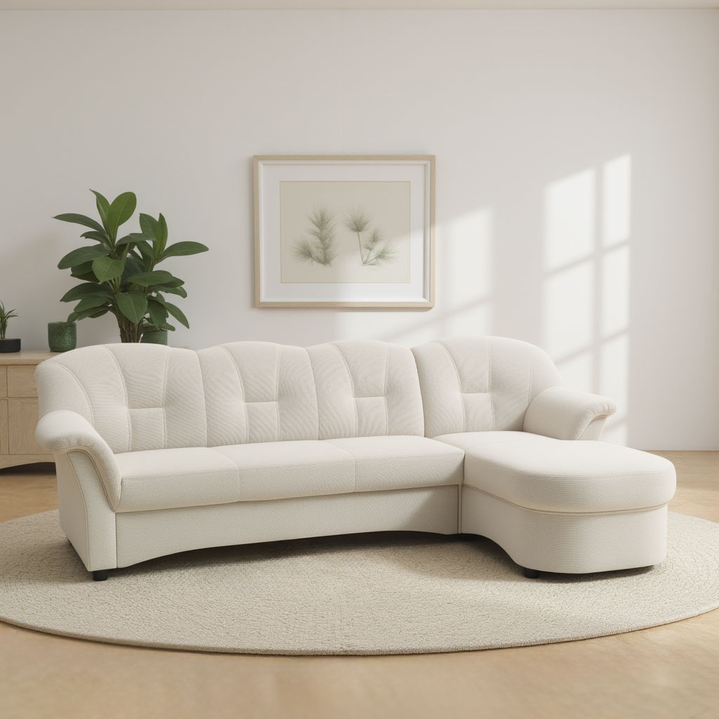 DOMO collection Ecksofa »Flores Schlafsofa, B/T/H: 233/142/86 cm, L-Form«, günstig online kaufen