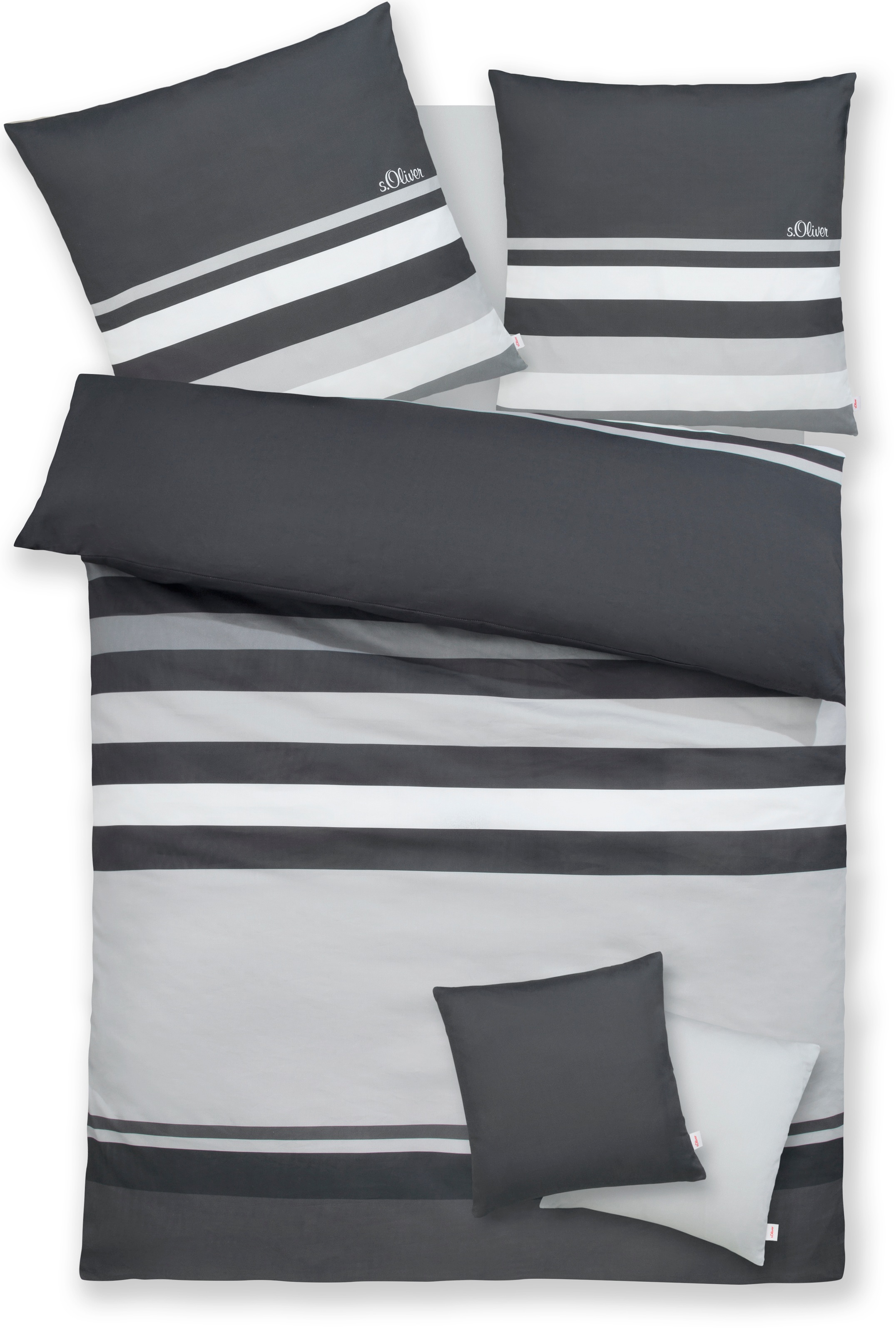 s.Oliver Bettwäsche »Fenja in Gr. 135x200 oder 155x220 cm« 2 tlg. gestreift günstig online kaufen