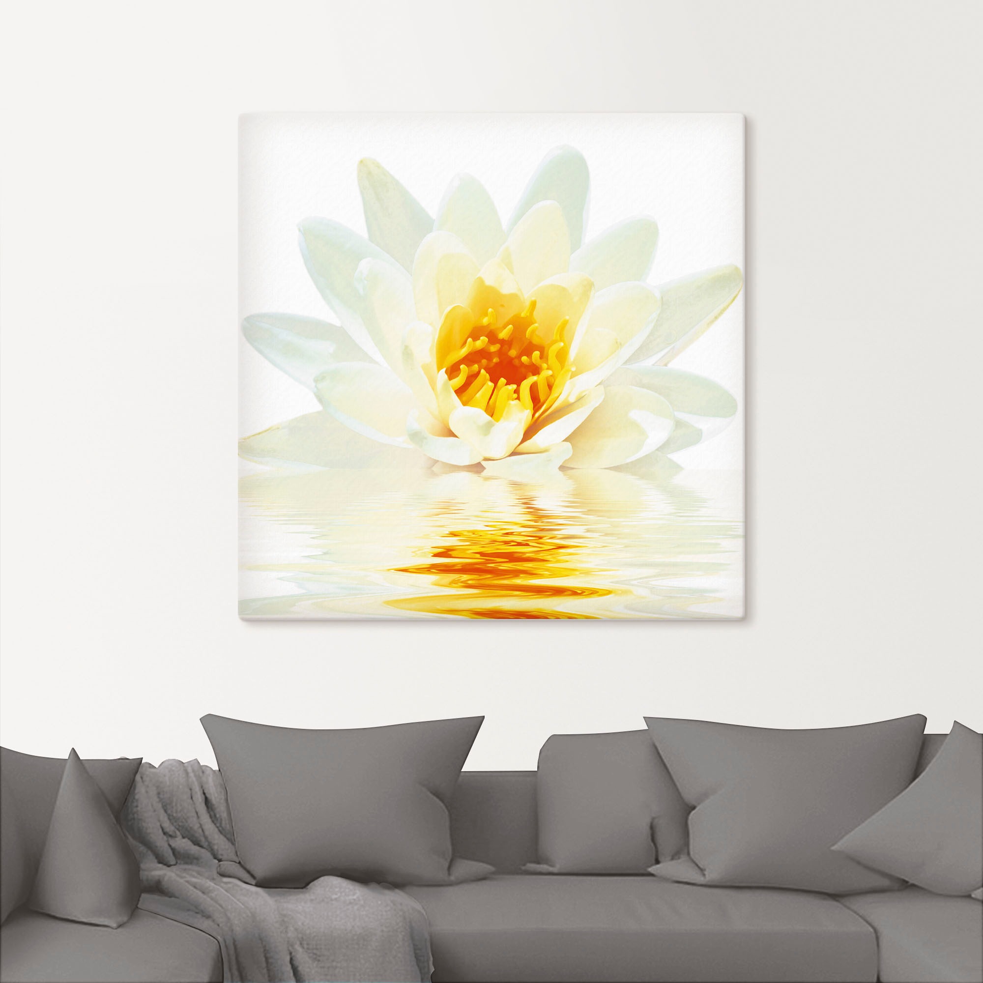 Artland Wandbild »Lotusblume schwimmt im Wasser«, Blumen, (1 St.), als Leinwandbild in verschied. Größen