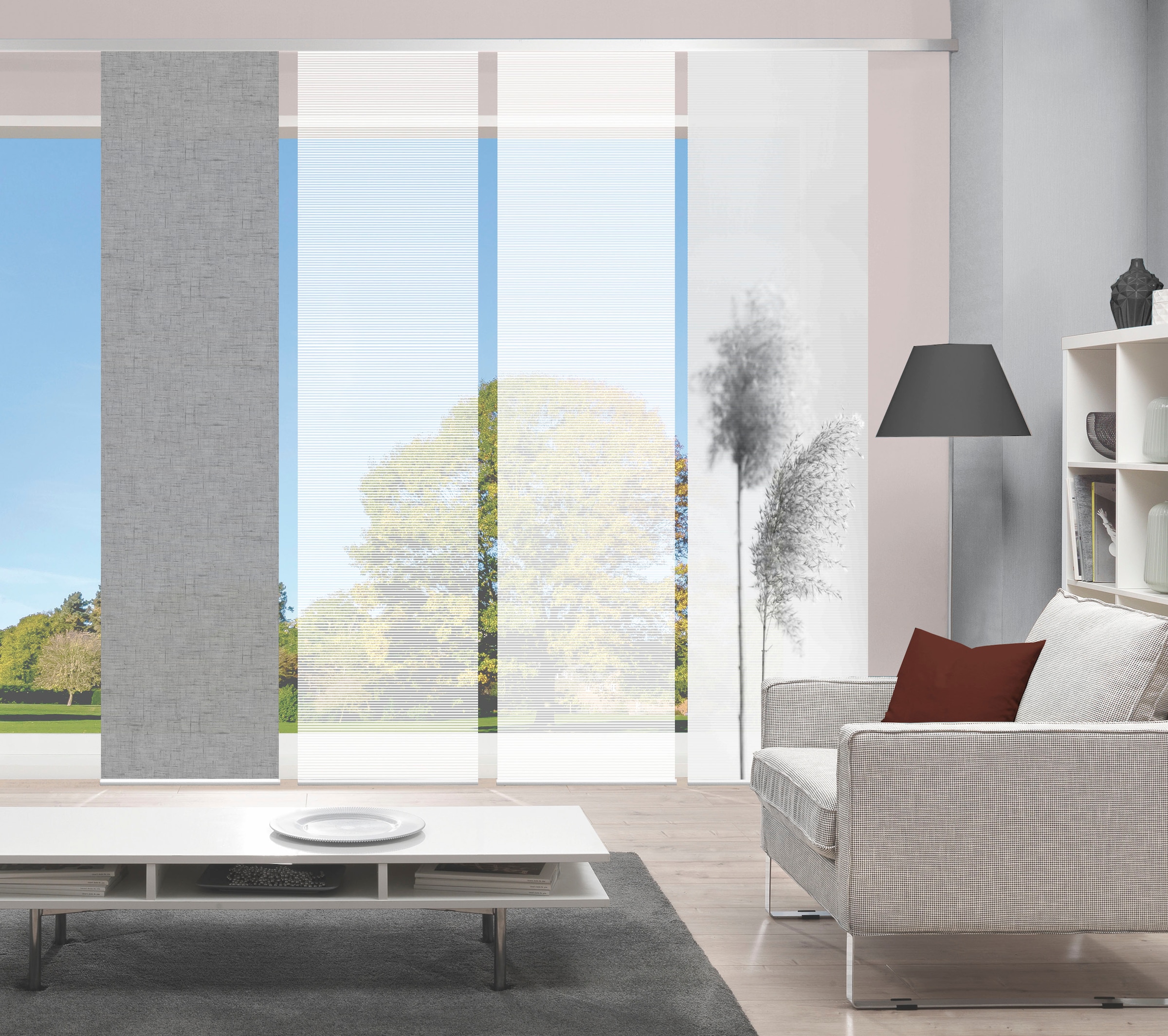 Vision S Schiebegardine »IRLOS 4er SET« Paneelwagen 4 Stk. tlg. Schiebevorh günstig online kaufen