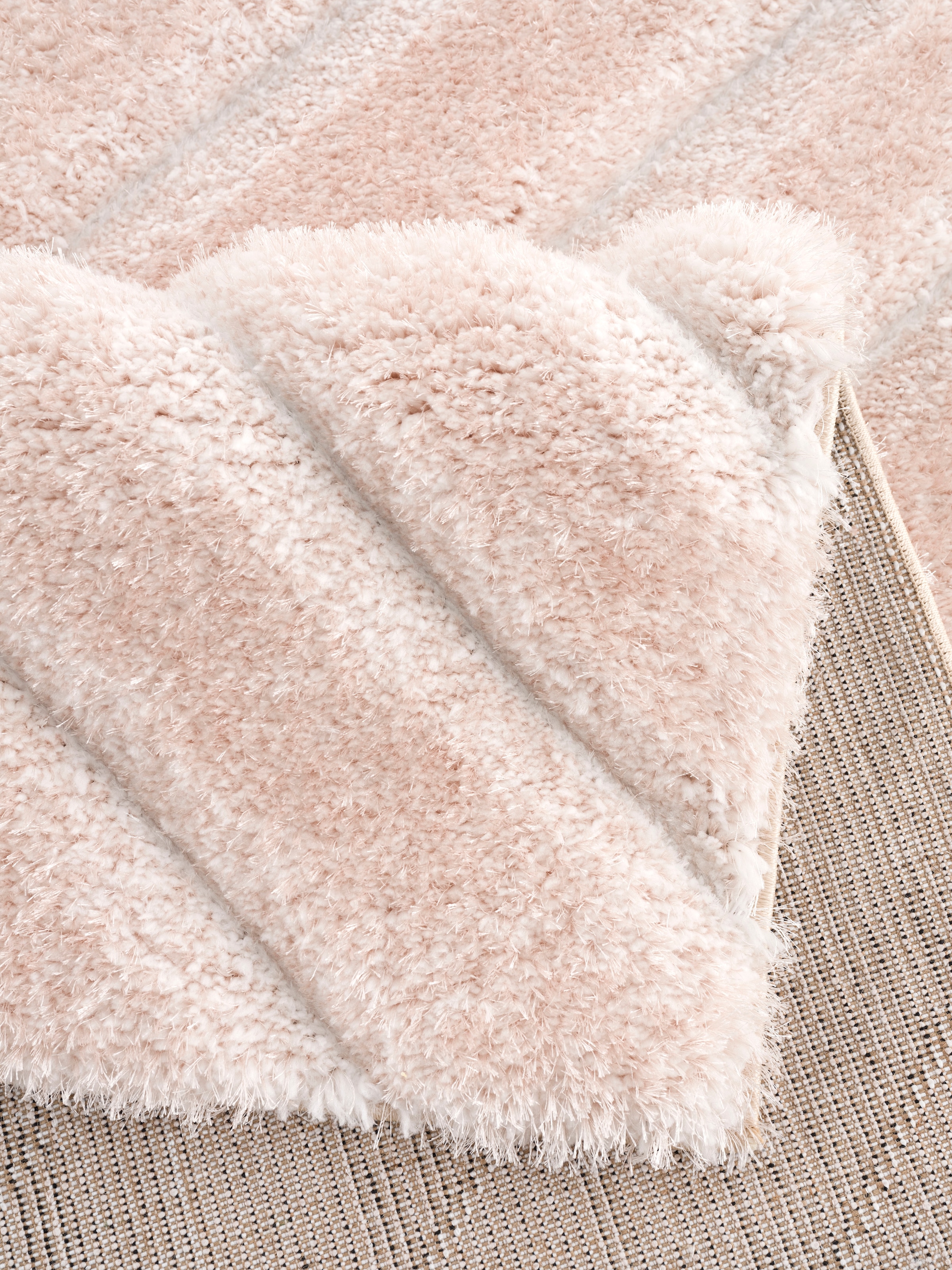 andas Hochflor-Teppich »Fiori«, rechteckig, Pastellfarben, mit handgearbeitetem Konturenschnitt, Teppich,Hochlor