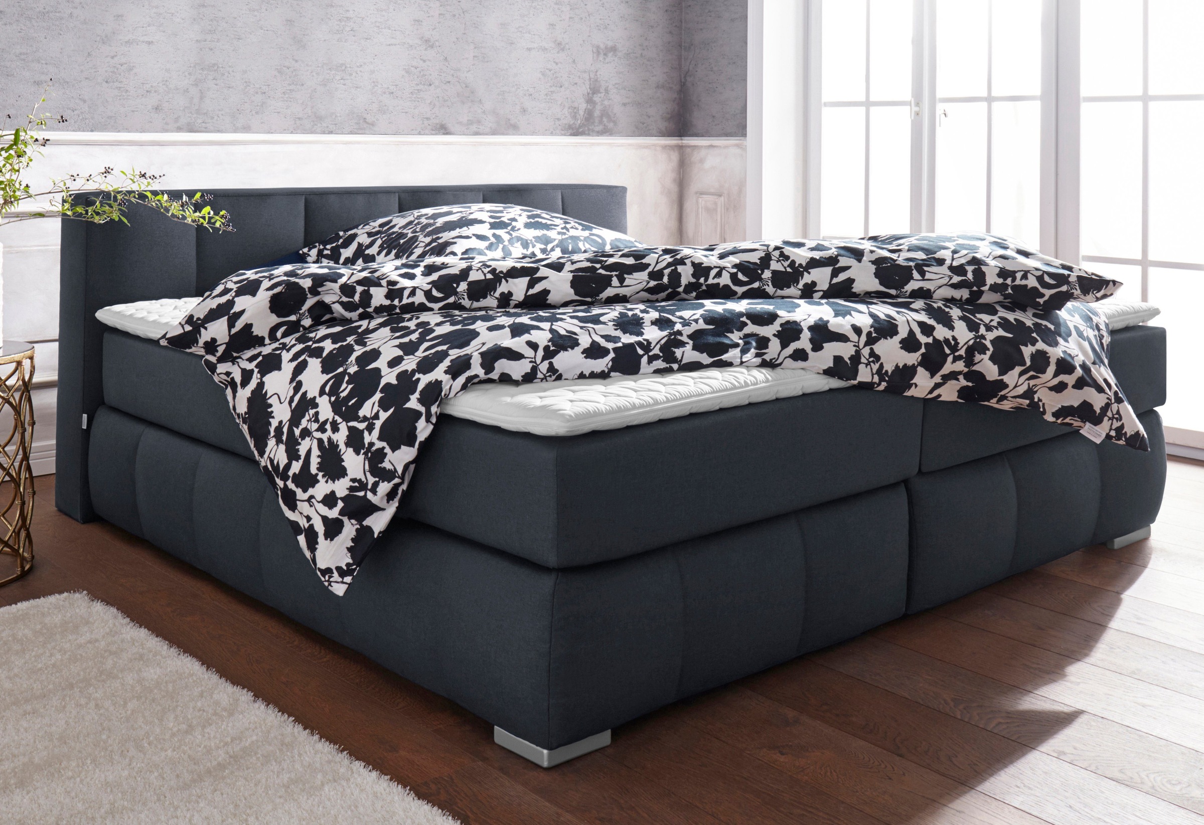 Bild von Guido Maria Kretschmer Home&Living Boxspringbett »Chelles«, inkl. Topper, in XXL- Überlänge 220 cm, Unterbox mit feine Wölbung