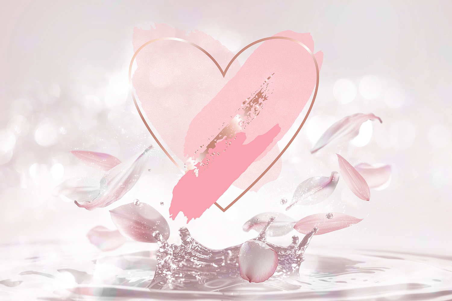 queence Leinwandbild »Leni«, Herz-Herzbilder-Spa-Kunst-klassische Fantasie, günstig online kaufen