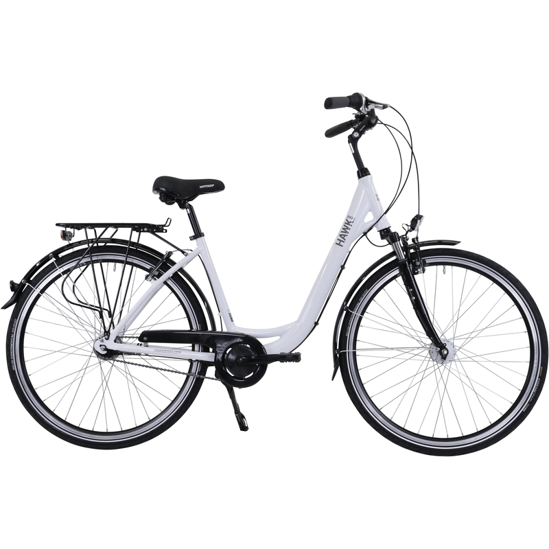 HAWK BIKES Cityrad »City Wave Deluxe White« 7 Gang Shimano Nexus Schaltwerk für Damen und Herren weiß