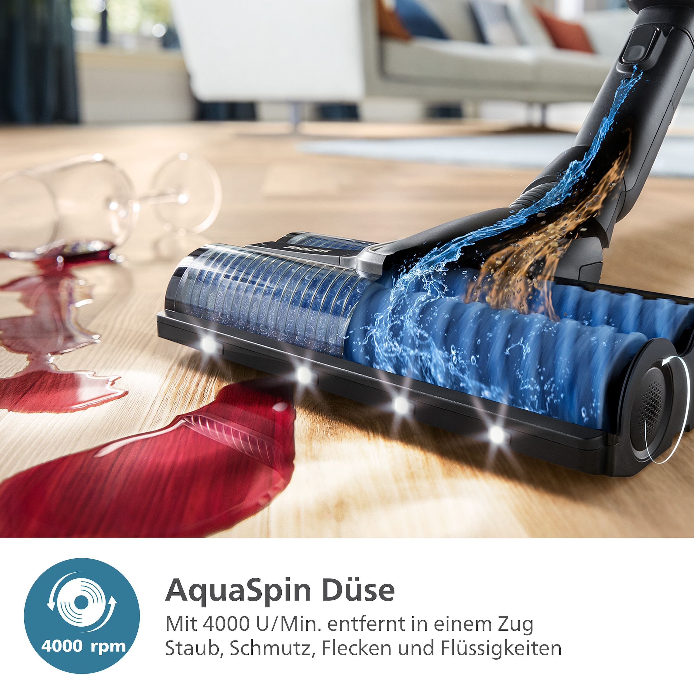 Philips Nass-Trocken-Akkusauger »AquaTrio Cordless 9000 Series XW9463/11«, 3-in-1-Reinigungslösung, mit automatischem Reinigungssystem