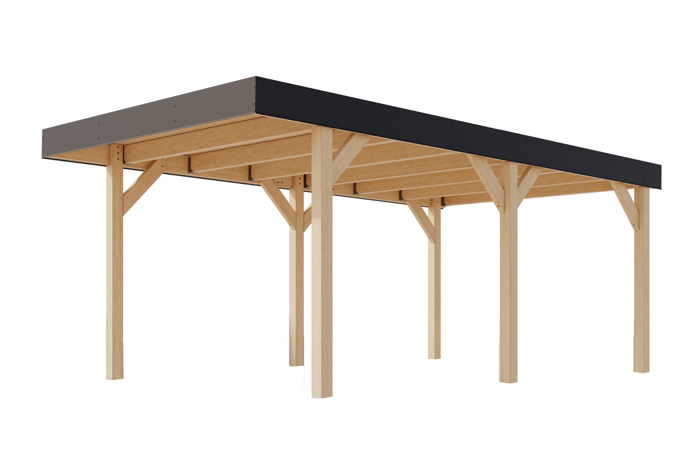Karibu Einzelcarport »aus kesseldruckimprägniertem Massivholz«, Holz teilmassiv, 288 cm, naturbelassen, schützt das Fahrzeug das ganze Jahr über vor Witterungseinflüssen