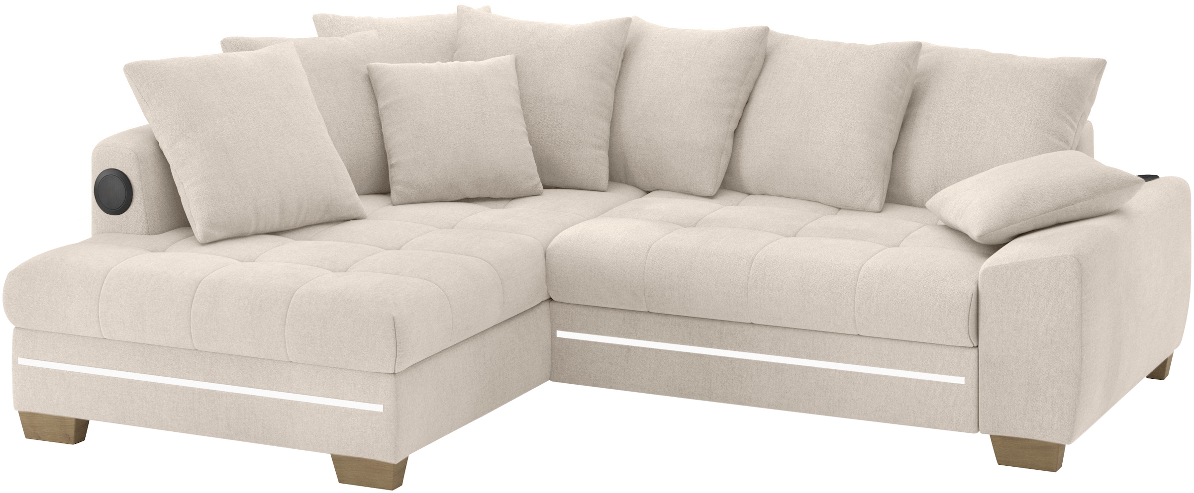 Mr. Couch Ecksofa »Nikita II, L-Form« RGB-LED, Bluetooth-Soundsystem, wahlw günstig online kaufen