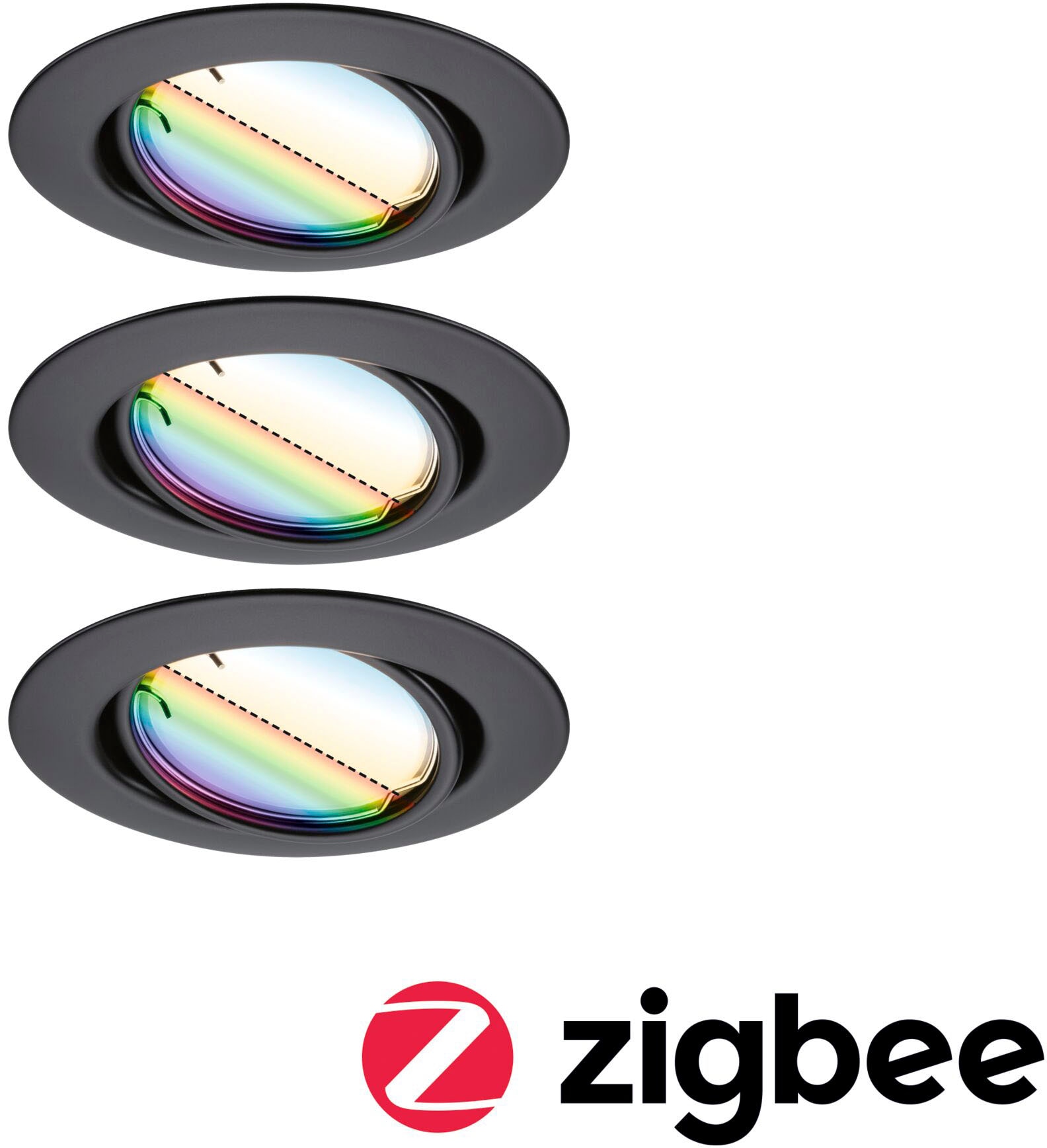 Paulmann LED Einbauleuchte »Base 3x420lm 230V«, 3 flammig, Zigbee Basisset günstig online kaufen