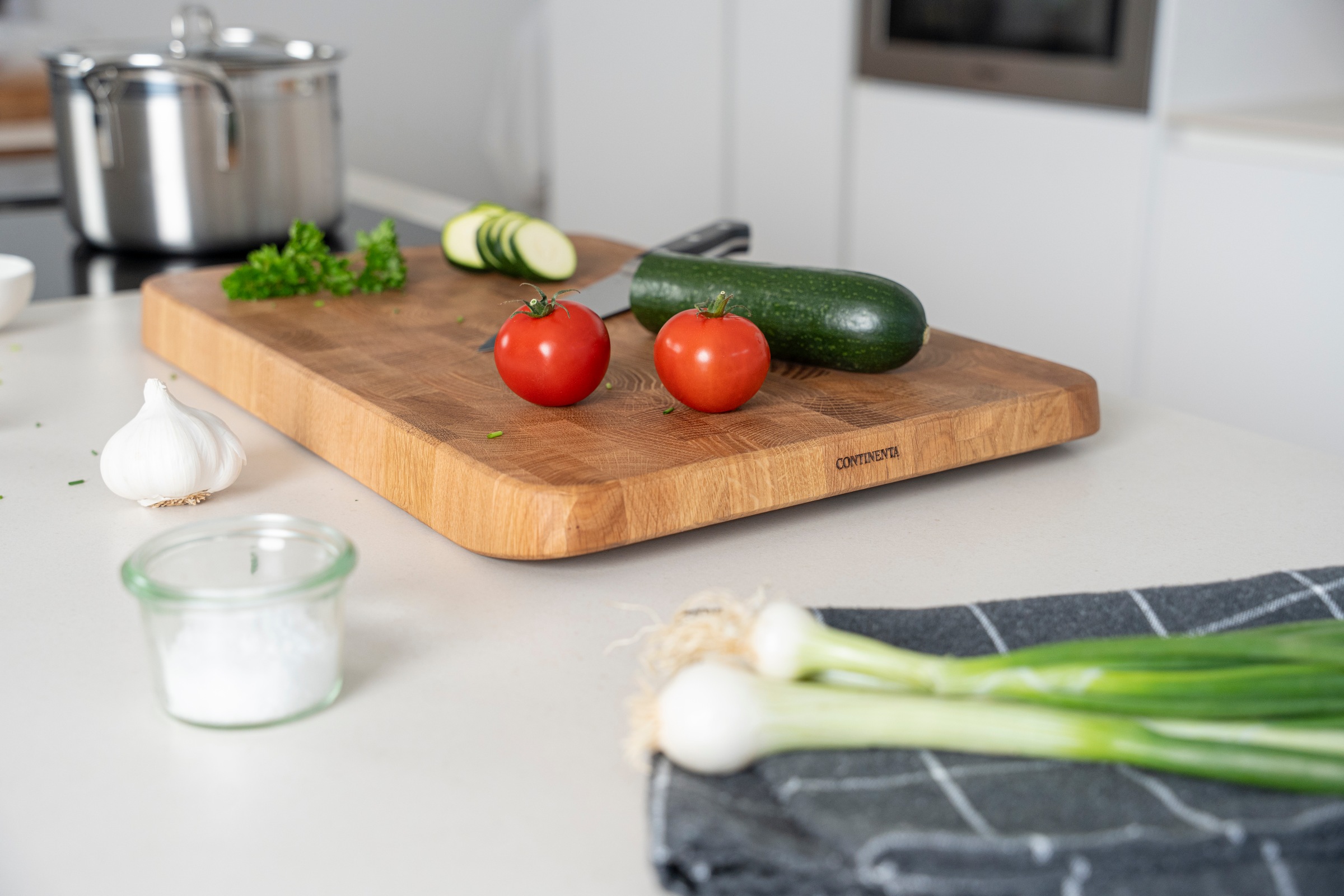 Continenta Schneidebrett »Hackbrett aus Stirnholz« 46x30x3,5 cm, hochwertige Qualität