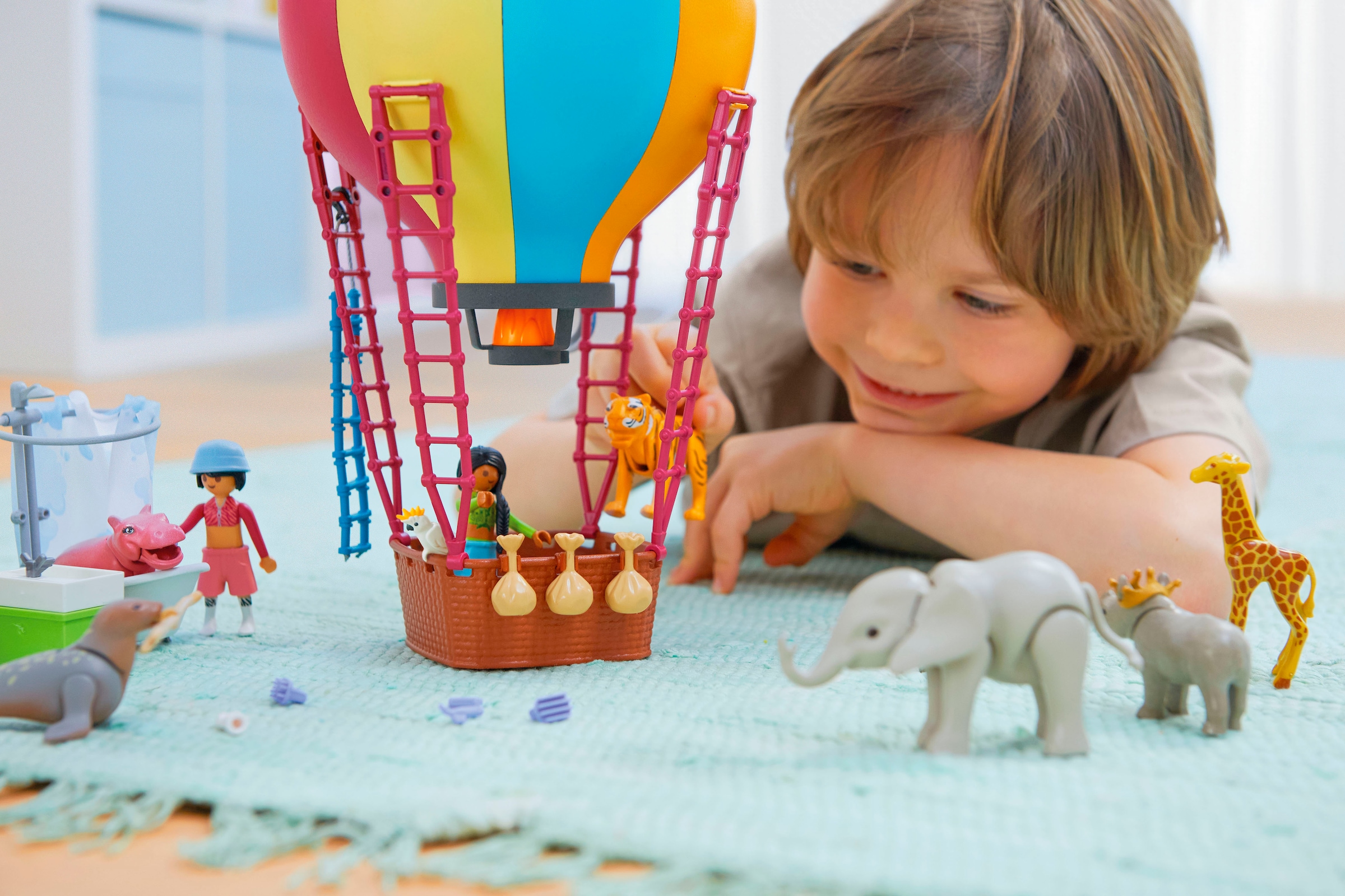 Playmobil® Konstruktions-Spielset »Ballonreise (71853), Animals & Friends« Made in Europe