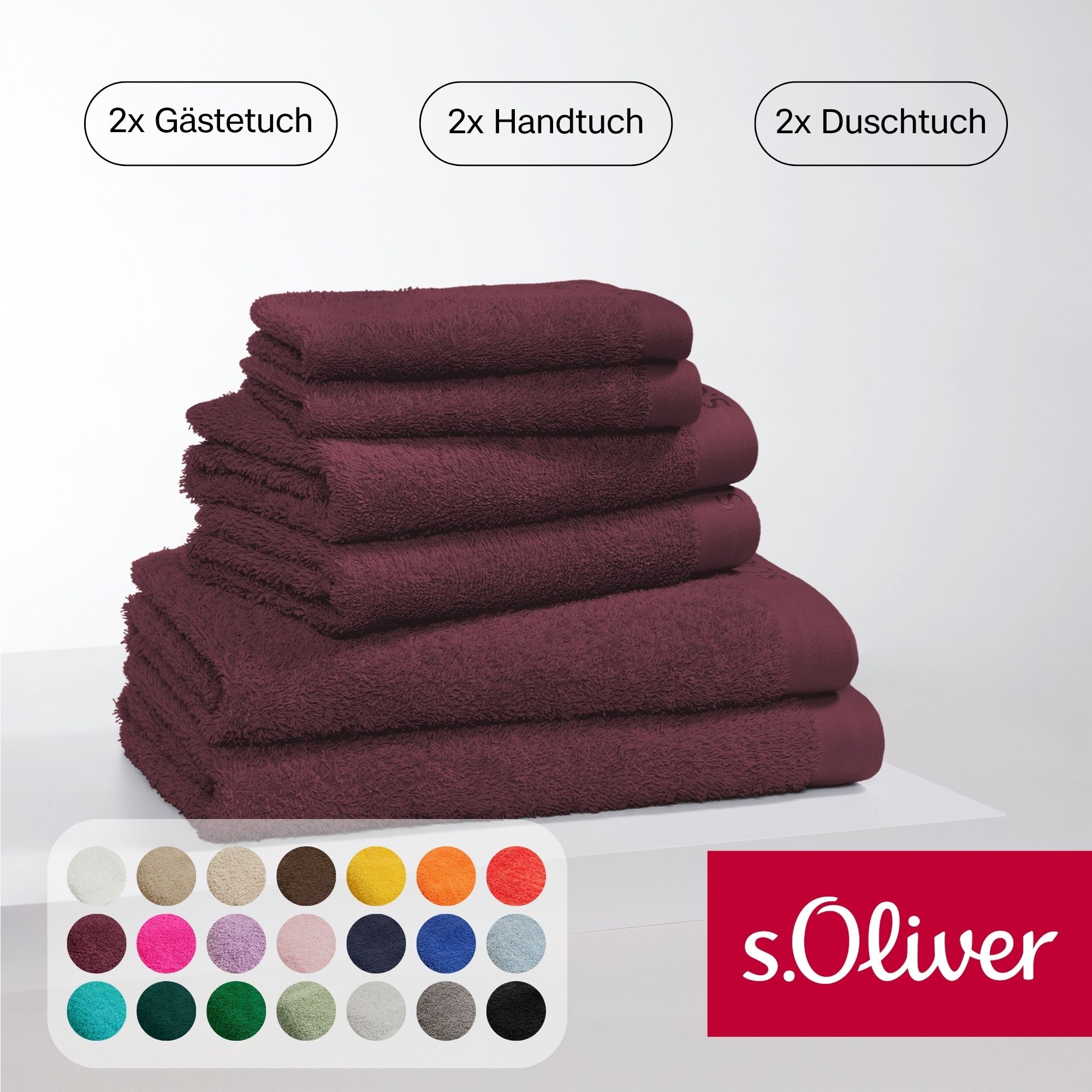 s.Oliver Handtuch Set »s.Oliver, Premium Qualität, 600 gr/m²«, (Set, 6 St., günstig online kaufen