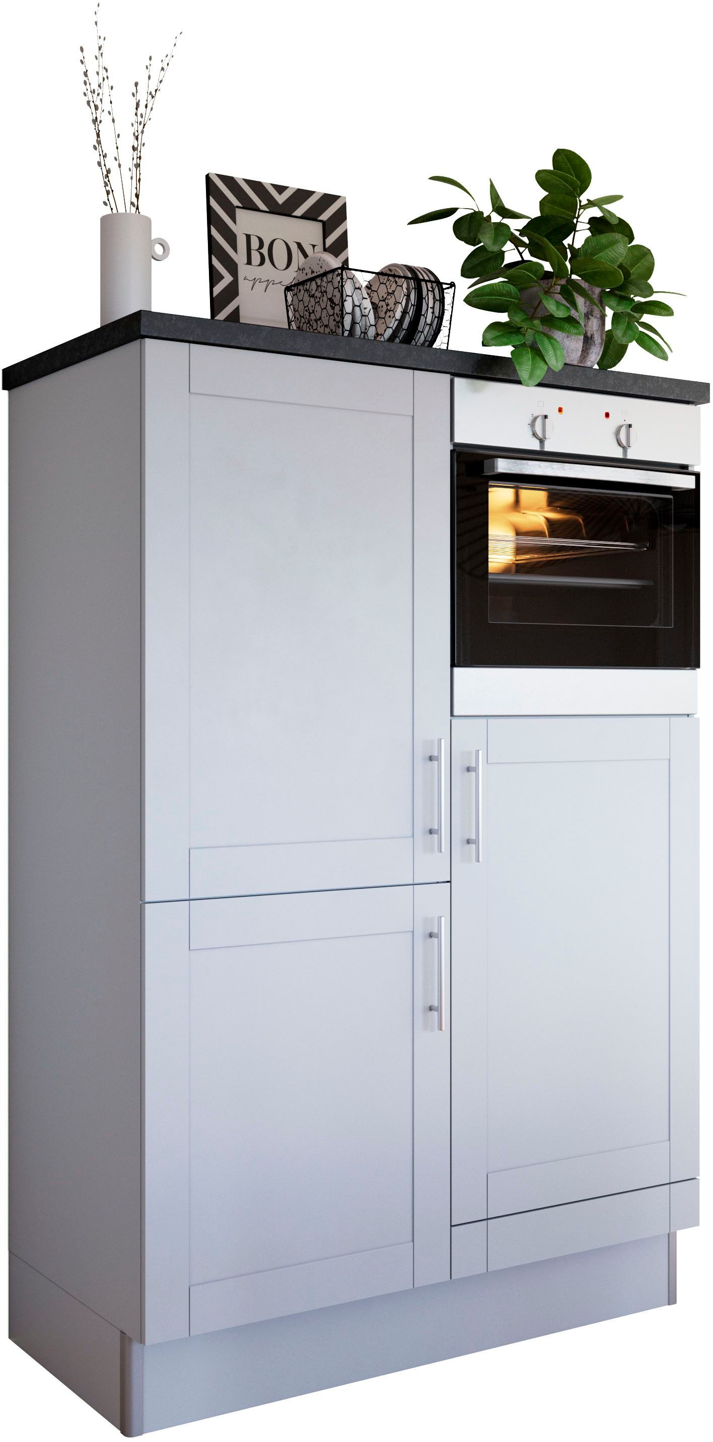 KOCHSTATION Küche »KS-Ahus, Hochschrankmodul«, Breite 120 cm,wahlweise mit E-Geräten,Soft-Close-Funktion