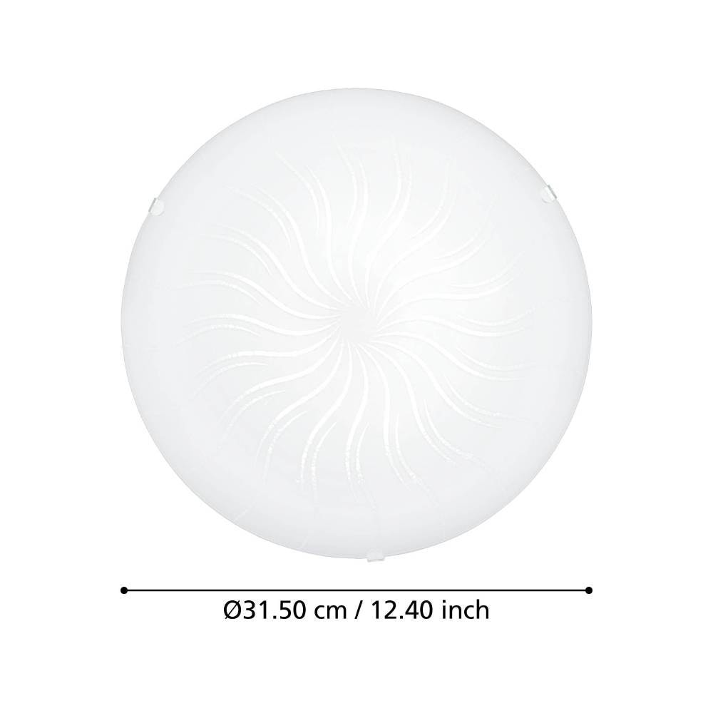 EGLO Deckenleuchte »MARGITTA 1 Deckenlampe,weiß, Granille-Kristalle, Wohnzimmerlampe«, 1 flammig, Leuchtmittel LED-Board | LED fest integriert, Wohnzimmer, Schlafzimmer, Flurlampe, modern, klassisch, 31,5x9,5cm