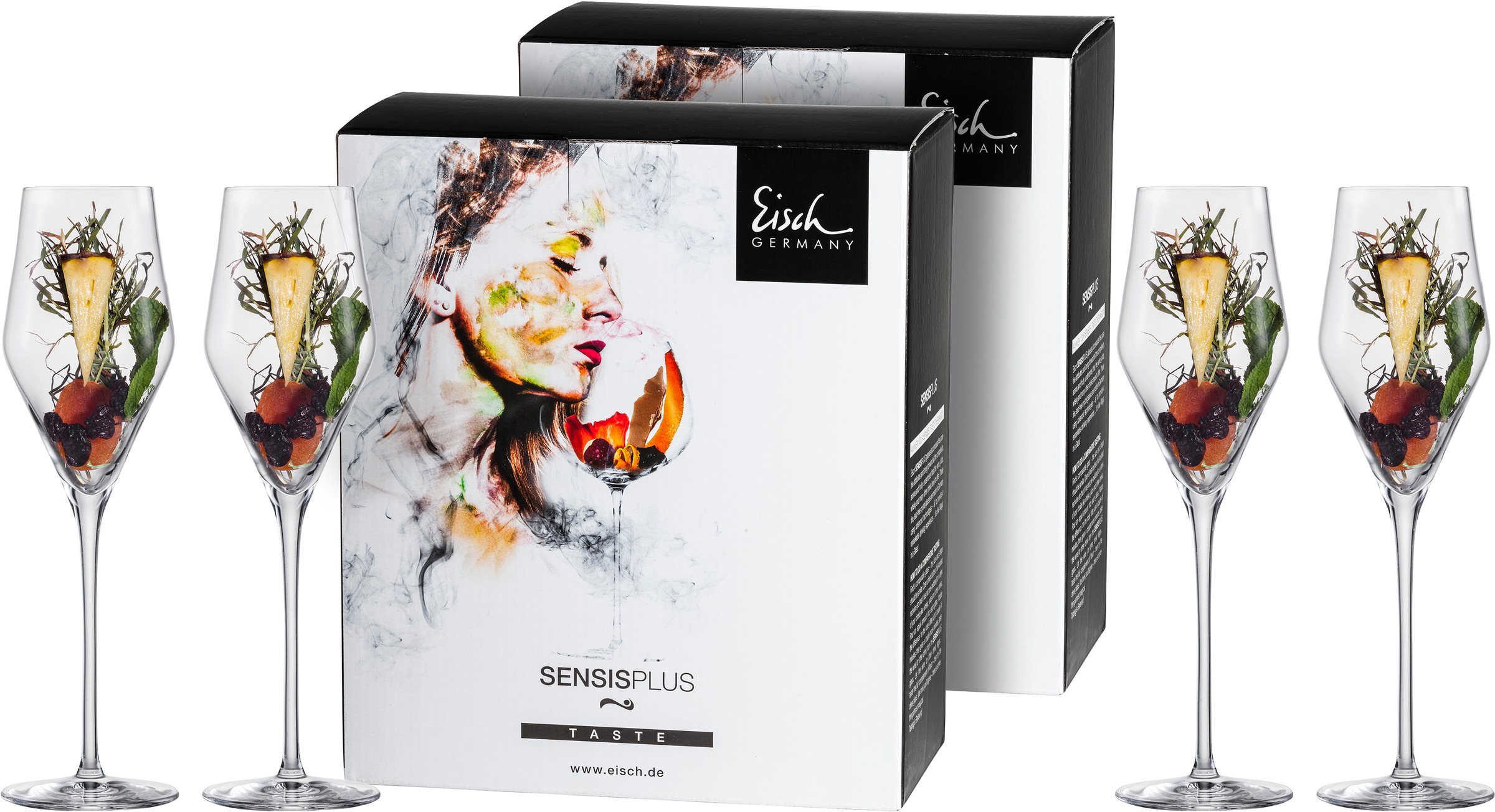 Eisch Germany Champagnerglas »Sky SensisPlus«, (Set, 4 tlg.), bleifrei, 260 ml, 4-teilig