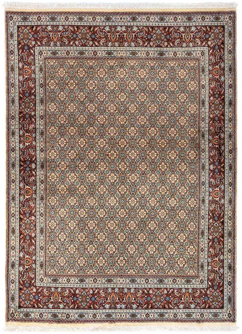 morgenland Wollteppich »Moud Durchgemustert Beige 235 x 152 cm«, rechteckig günstig online kaufen