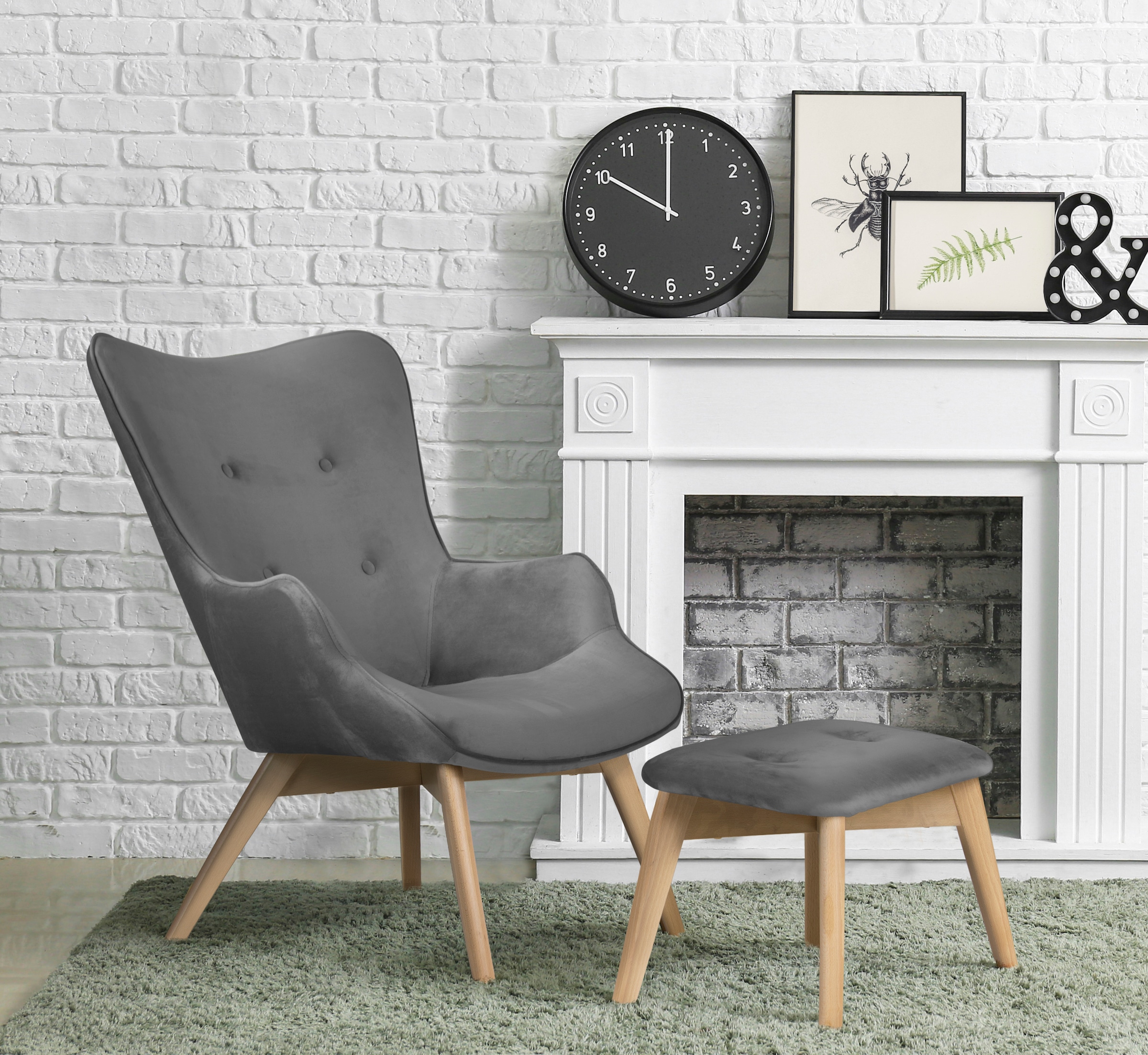 Home affaire Sessel »Nicko« wahlweise mit und ohne Hocker günstig online kaufen