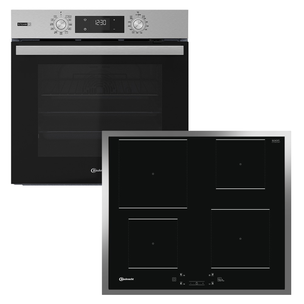 BAUKNECHT Backofen-Set "BAKO 780 Steam IND IN" inox