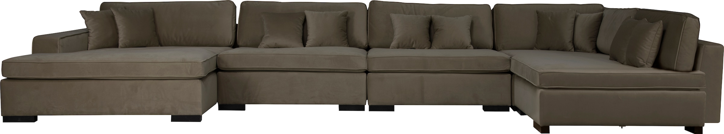 Home affaire Wohnlandschaft »Skara U-Form«, Lounge-Sofa mit Federkernpolsterung, in vielen Bezugsvarianten