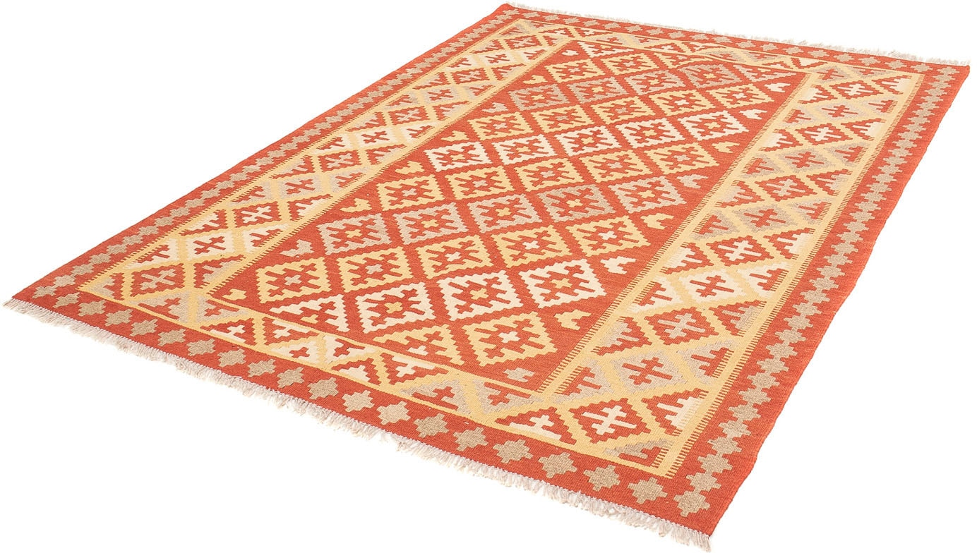 morgenland Wollteppich »Kelim - Oriental - 205 x 150 cm - dunkelrot«, recht günstig online kaufen