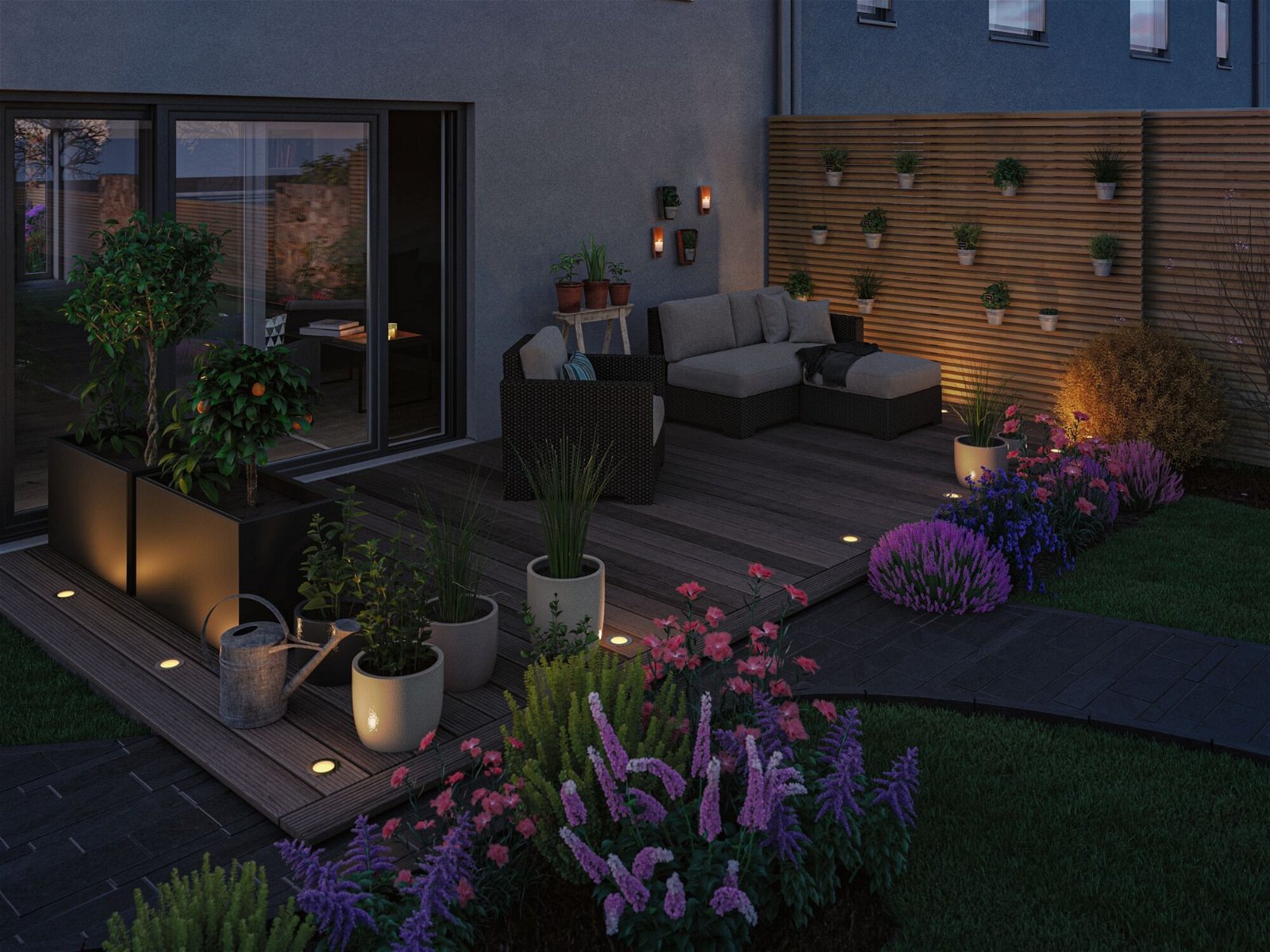 Paulmann LED Einbauleuchte »Plug & Shine Bodeneinbauleuchte Goldlicht Einzelspot IP65 4,6W Schwarz«, 1 flammig, Smart Home Zigbee 3.0, Insektenfreundlich, Tunable Warmwhite