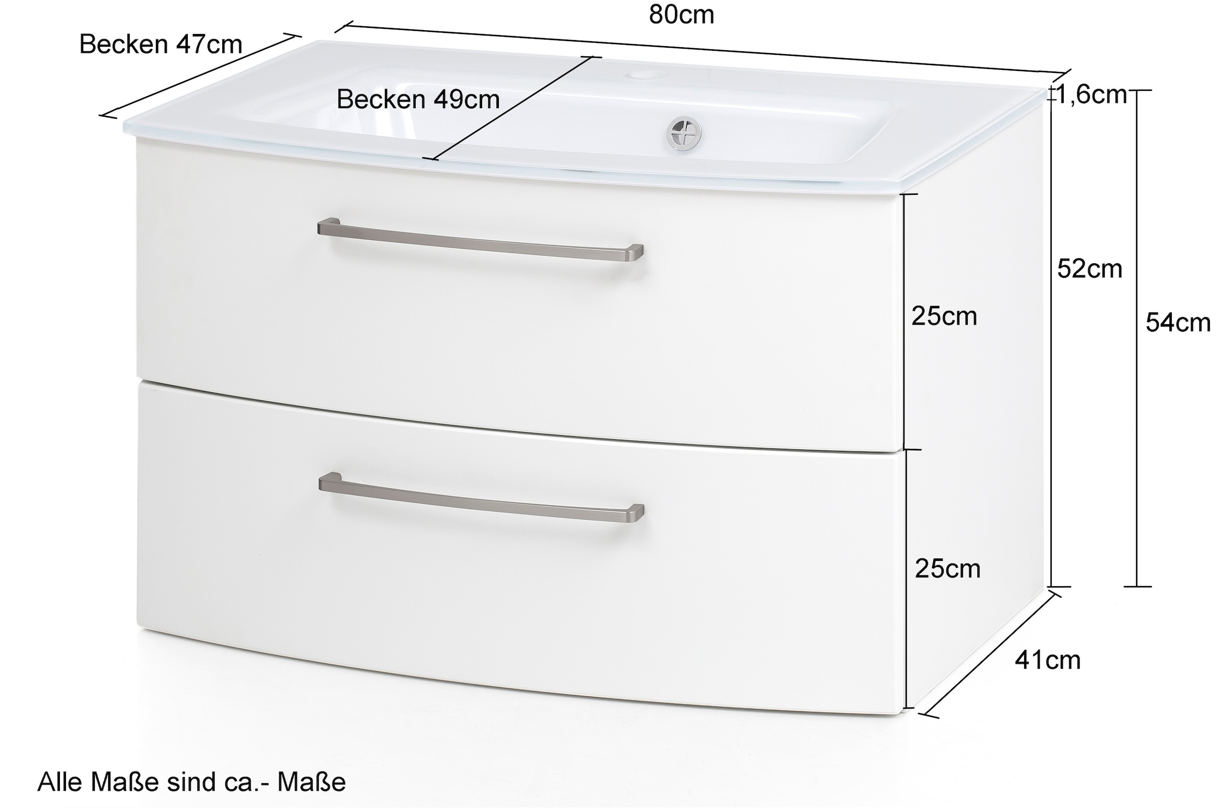 MÖBEL Badezimmer-Set cm St.), aus (Set, »Windau«, mit Breite Midischrank, Waschtisch-Set Raten HELD 110 auf 3 bestellen bestehend