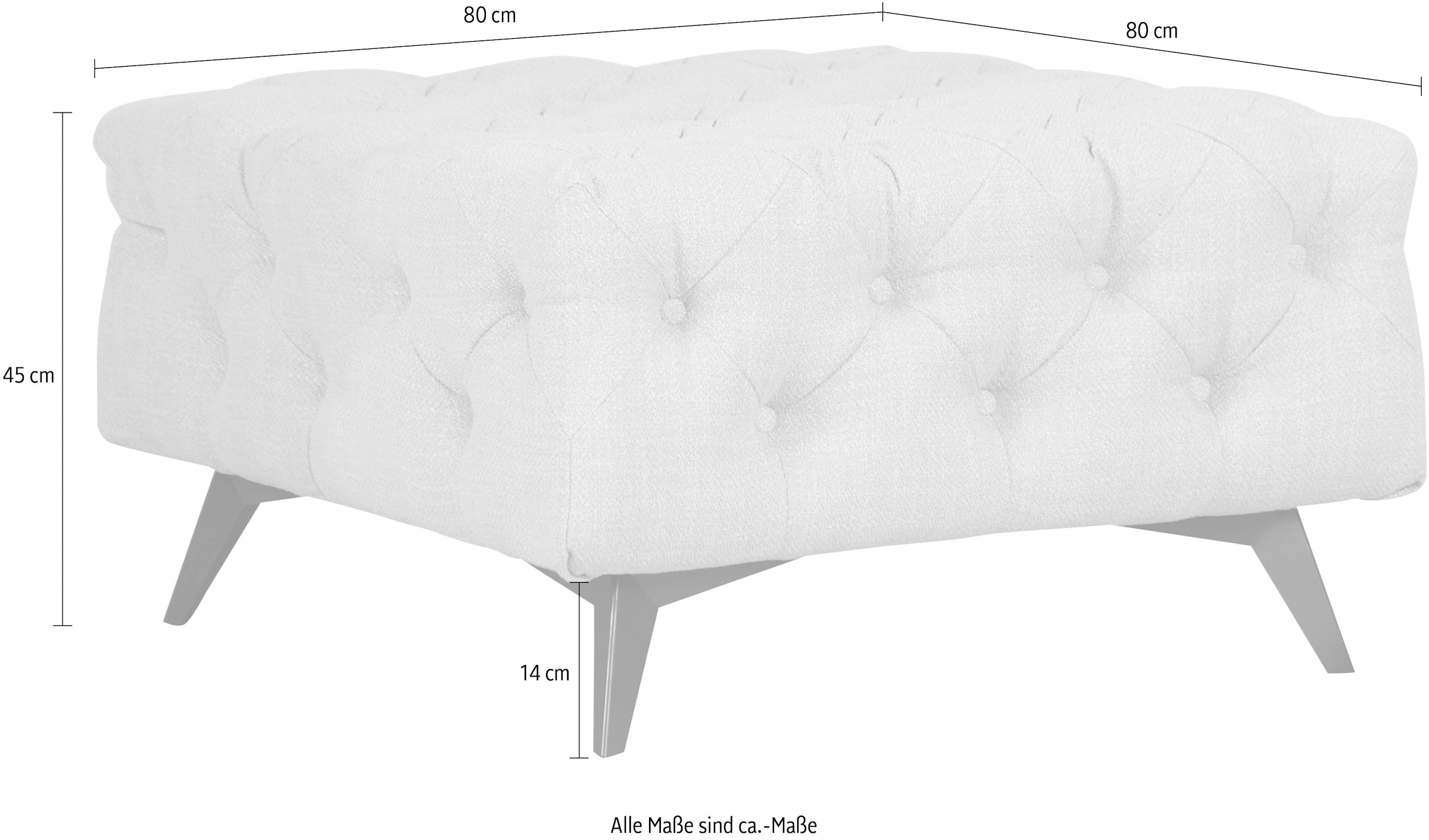 Leonique Polsterhocker »Glynis«, aufwändige Knopfheftung, moderne Chesterfield Optik, Fußfarbe wählbar