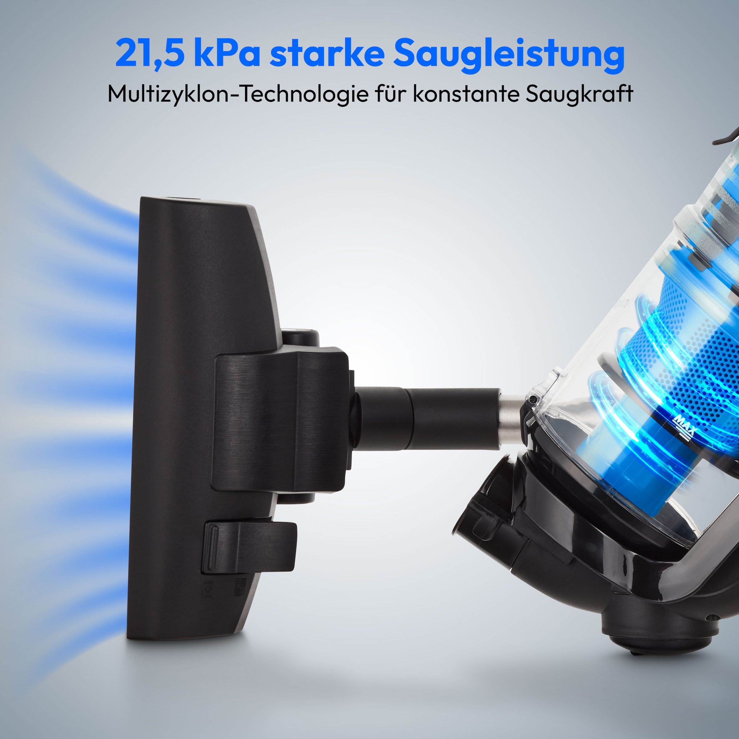 Medion® Bodenstaubsauger »P2000 (MD 11905), 21,5 kPa Saugleistung, 2L, Multizyklon-Technologie«, 700 W, beutellos, 5,2 Meter Kabellänge, HEPA 13 Filter, 72 dB, integriertes Zubehör