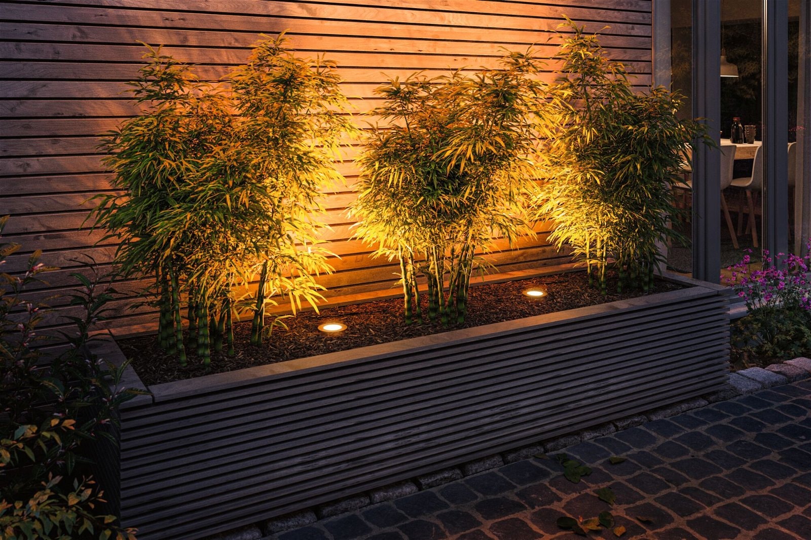 Paulmann LED Einbauleuchte »Plug & Shine Floor Einzelleuchte IP67 2200K 4,5W Anthrazit«, 1 flammig, Bodeneinbauleuchte, Insektenfreundlich