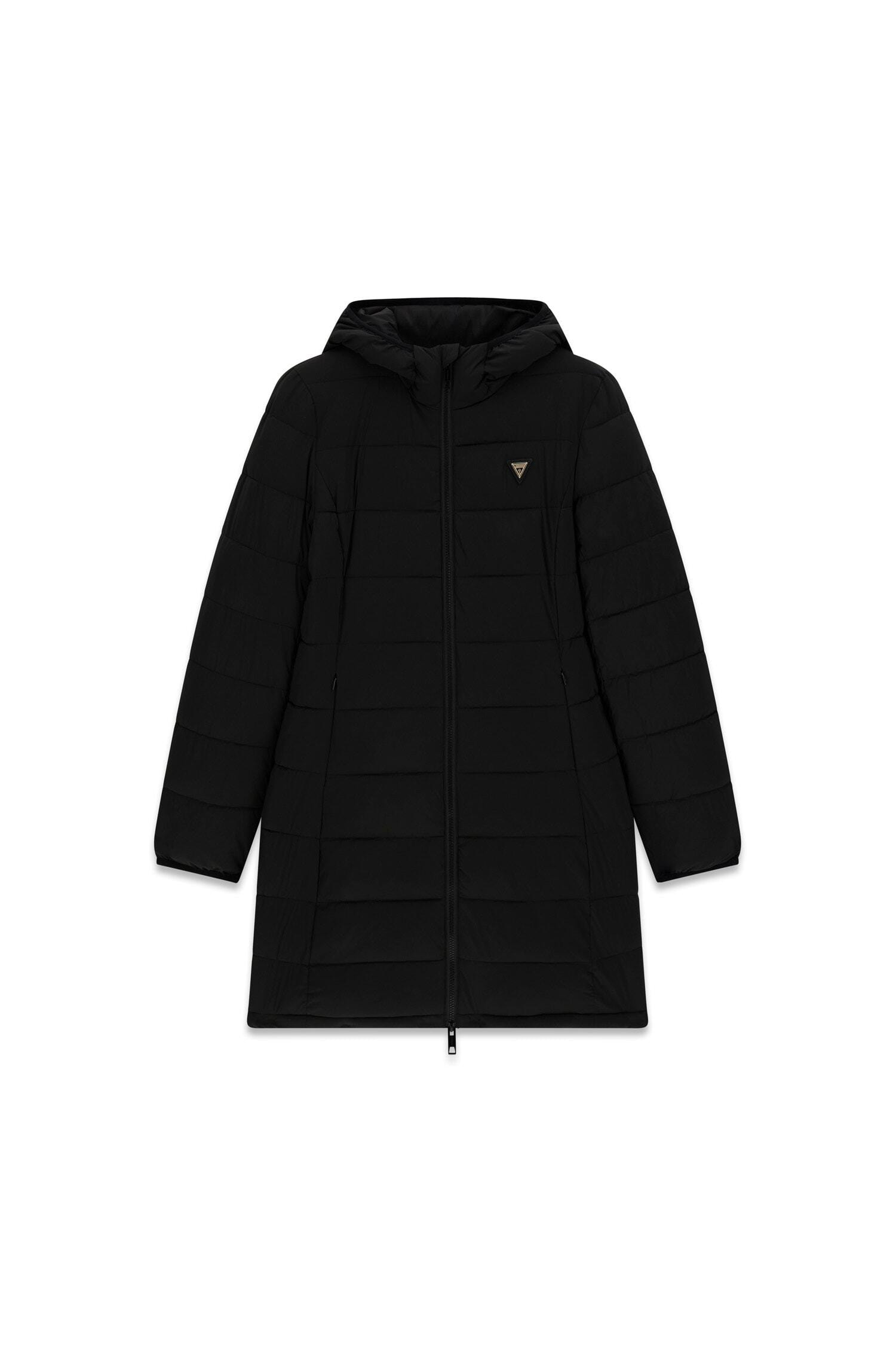 Guess Langjacke »NEW ALETA LONG PUFFER JACKET« mit Kapuze in Stepp-Qualität, Kapuze
