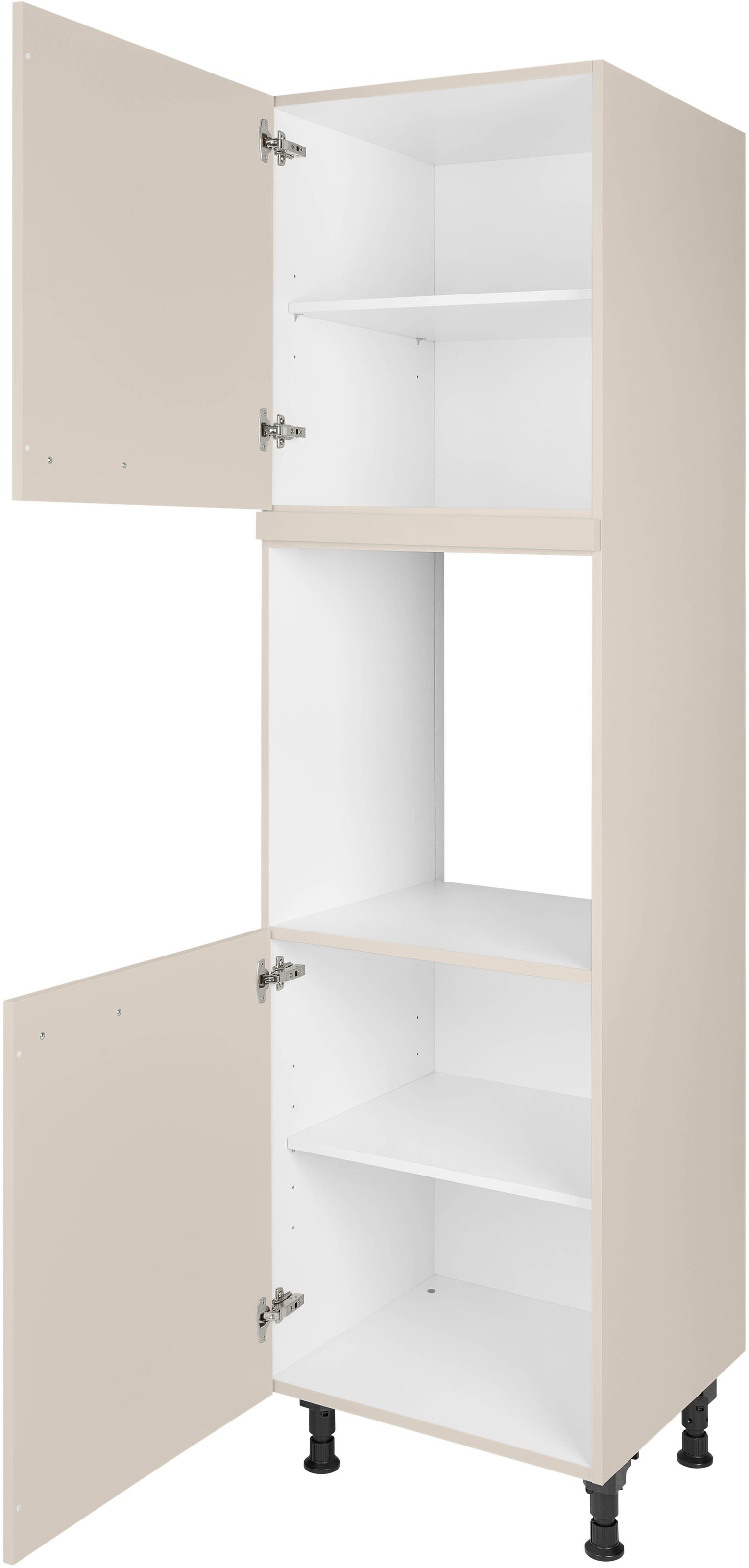 nobilia® Backofenumbauschrank »"Laser", Ausrichtung wählbar, mit zwei zusätzlichen Türen,« vormontiert, Breite/Höhe: 60/167,8 cm