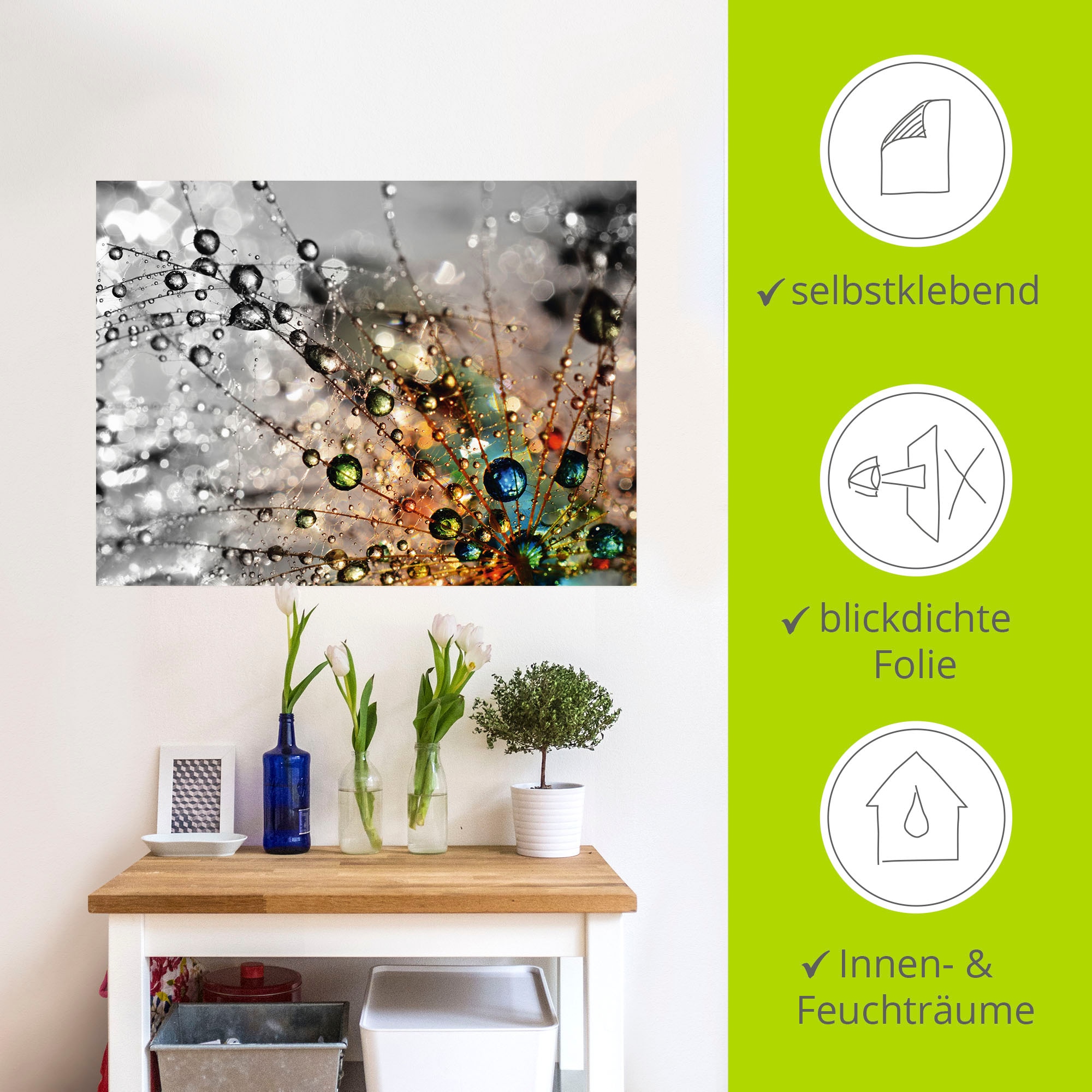 Artland Wandbild »Farbenfrohe Natur«, Blumen, (1 St.), als Alubild, Outdoorbild, Leinwandbild, Poster, Wandaufkleber