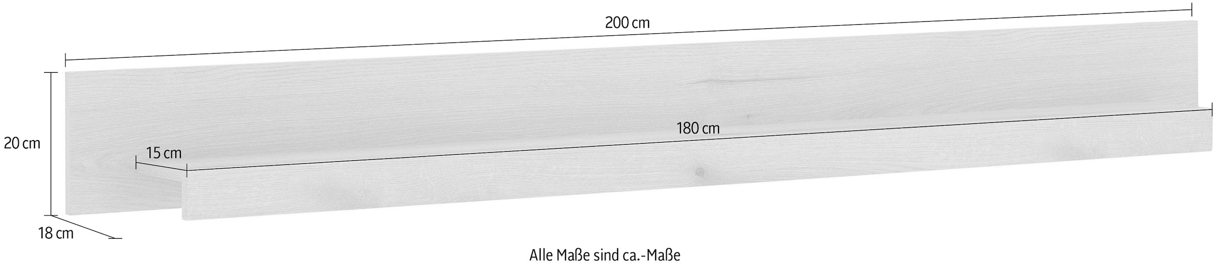 INOSIGN Wandboard »Cantara, modernes Wandregal, Hängeregal mit Ablagefach«, vielseitig einsetzbar, in Eiche Evoke oder weiß erhältlich
