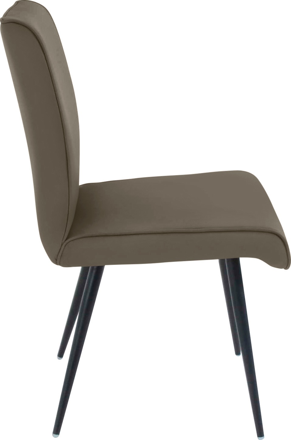 K+W Komfort & Wohnen 4-Fußstuhl »Giacomo I«, 1 St., Leder CLOUD, 4- Fußstuhl mit umlaufenden 4mm Keder am Rücken und Sitz, Metallfüße