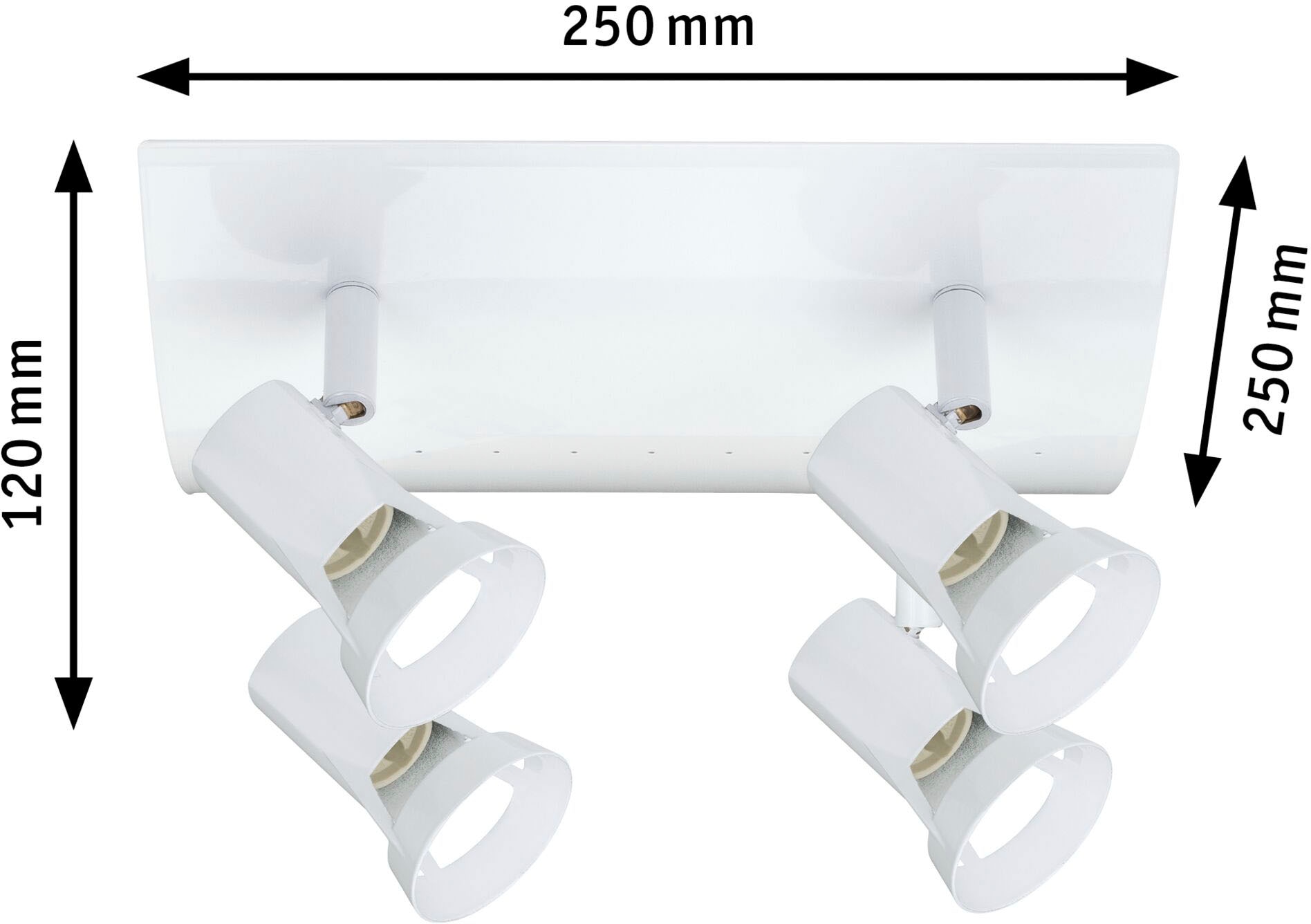 Paulmann LED Deckenleuchte »Teja«, 4 flammig, Leuchtmittel GU10 | ohne Leuchtmittel, GU10