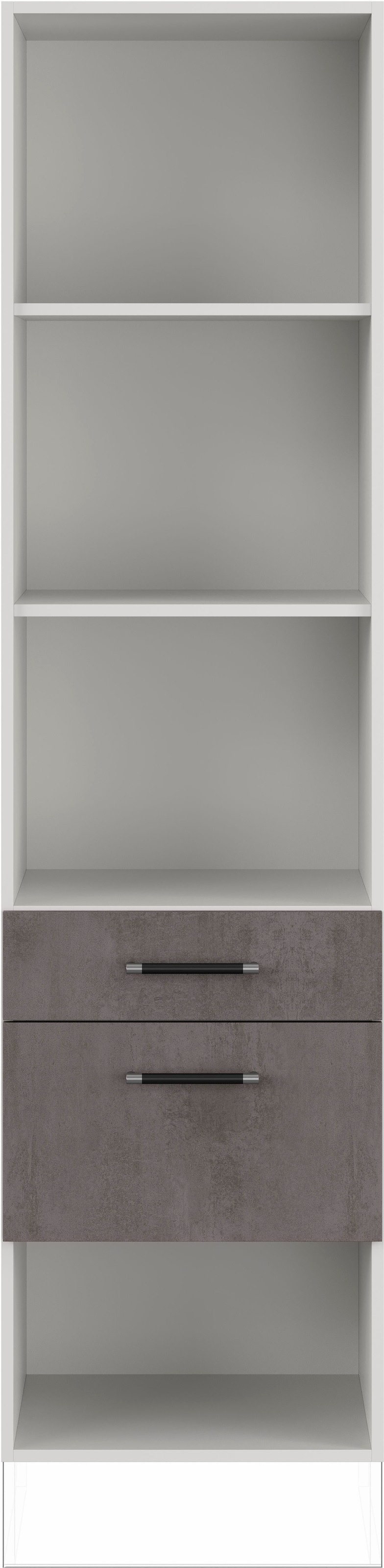 IMPULS KÜCHEN Seitenschrank »"Prag", Breite/Höhe: 50/190,7 cm, mit Soft-Close« vormontiert, mit Schubkasten, mit Auszug, mit verstellbaren Fachböden