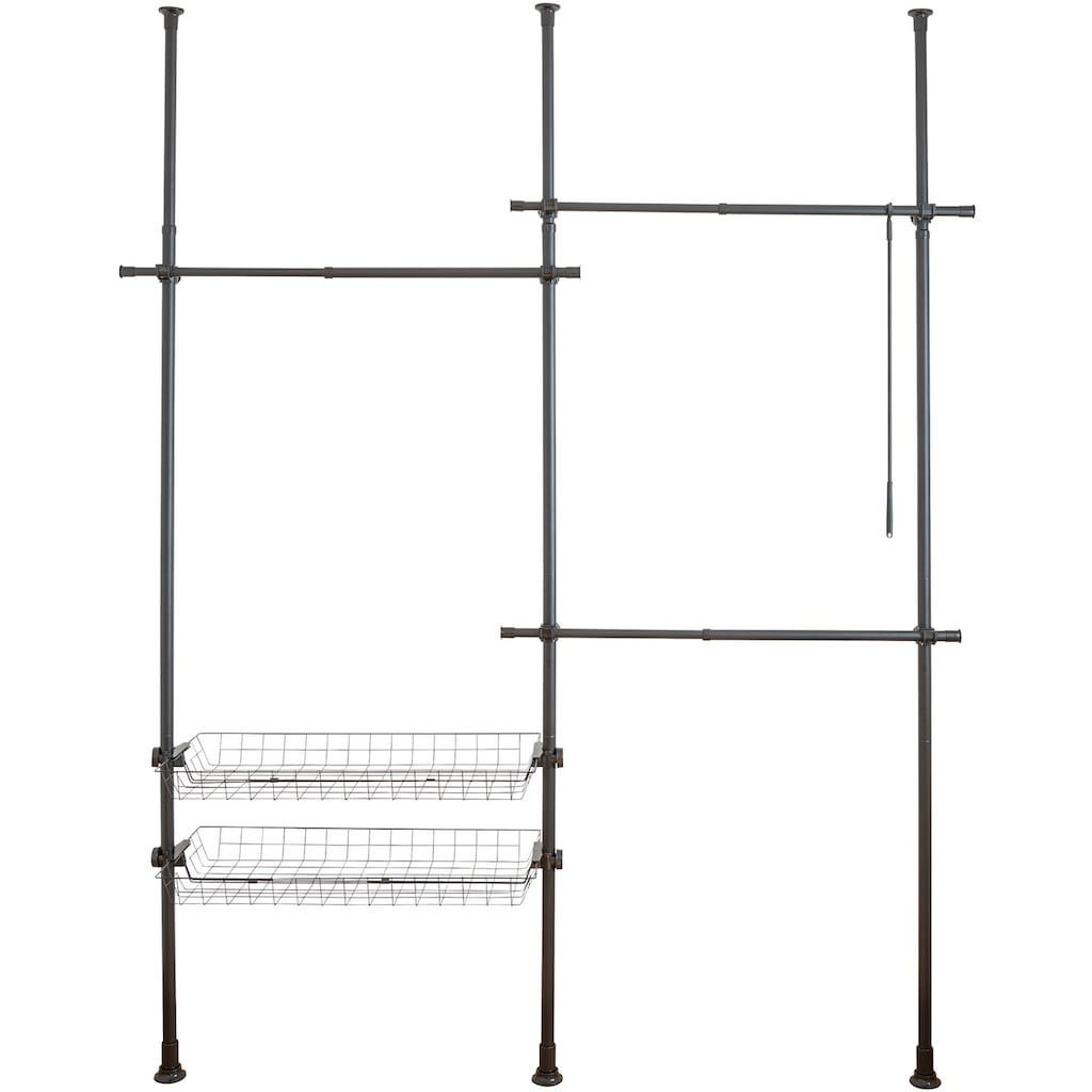 WENKO Teleskopregal »Herkules Duo«, ausziehbar von 164-215 cm in der Breite sowie 165-300 cm in der Höhe