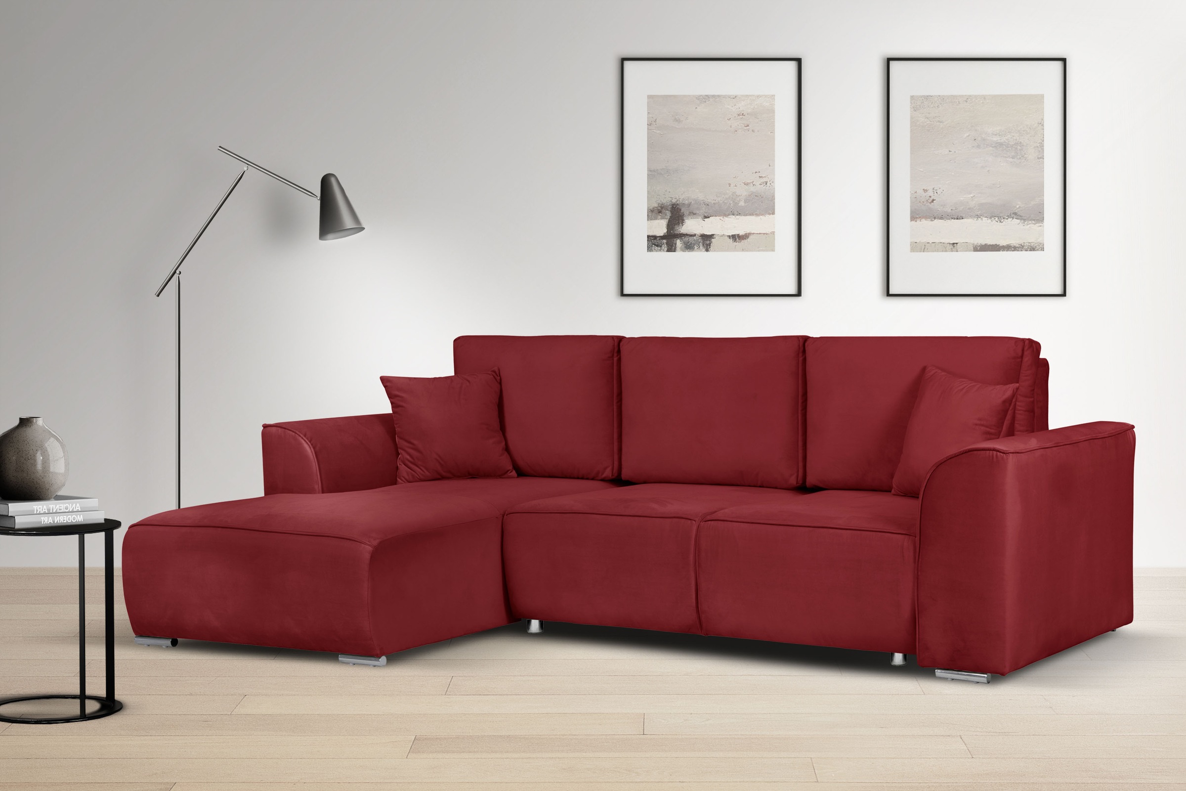 OTTO home Ecksofa »BEATRICE optionale Schlafsofa mit Bettkasten, B/T/H: 265 günstig online kaufen