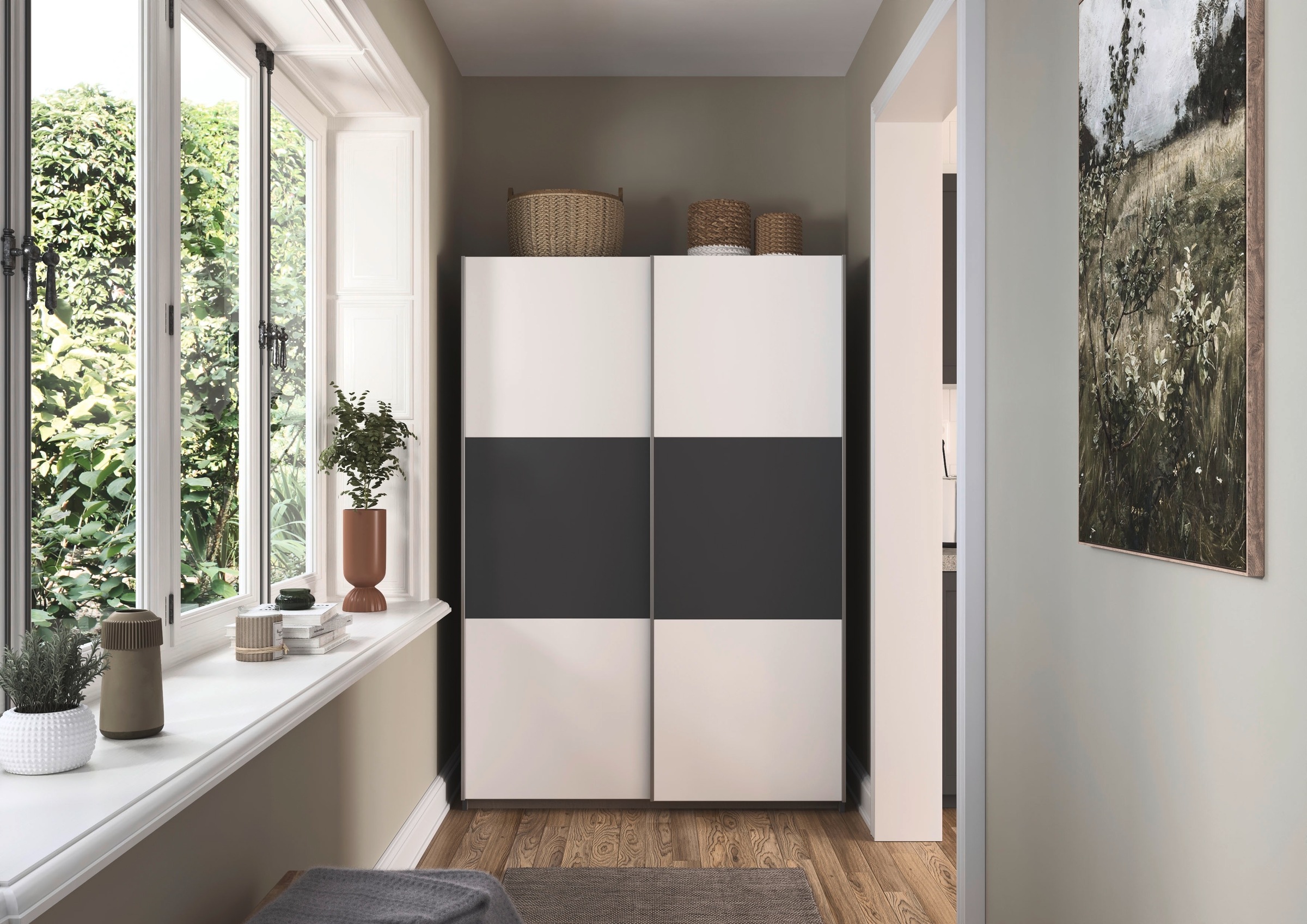 INOSIGN Schwebetürenschrank »PAULLY Schlafzimmerschrank Garderobe Preiskracher«, Kleiderschrank Breite 131 cm Bestseller MADE IN GERMANY RAUCH Schrank